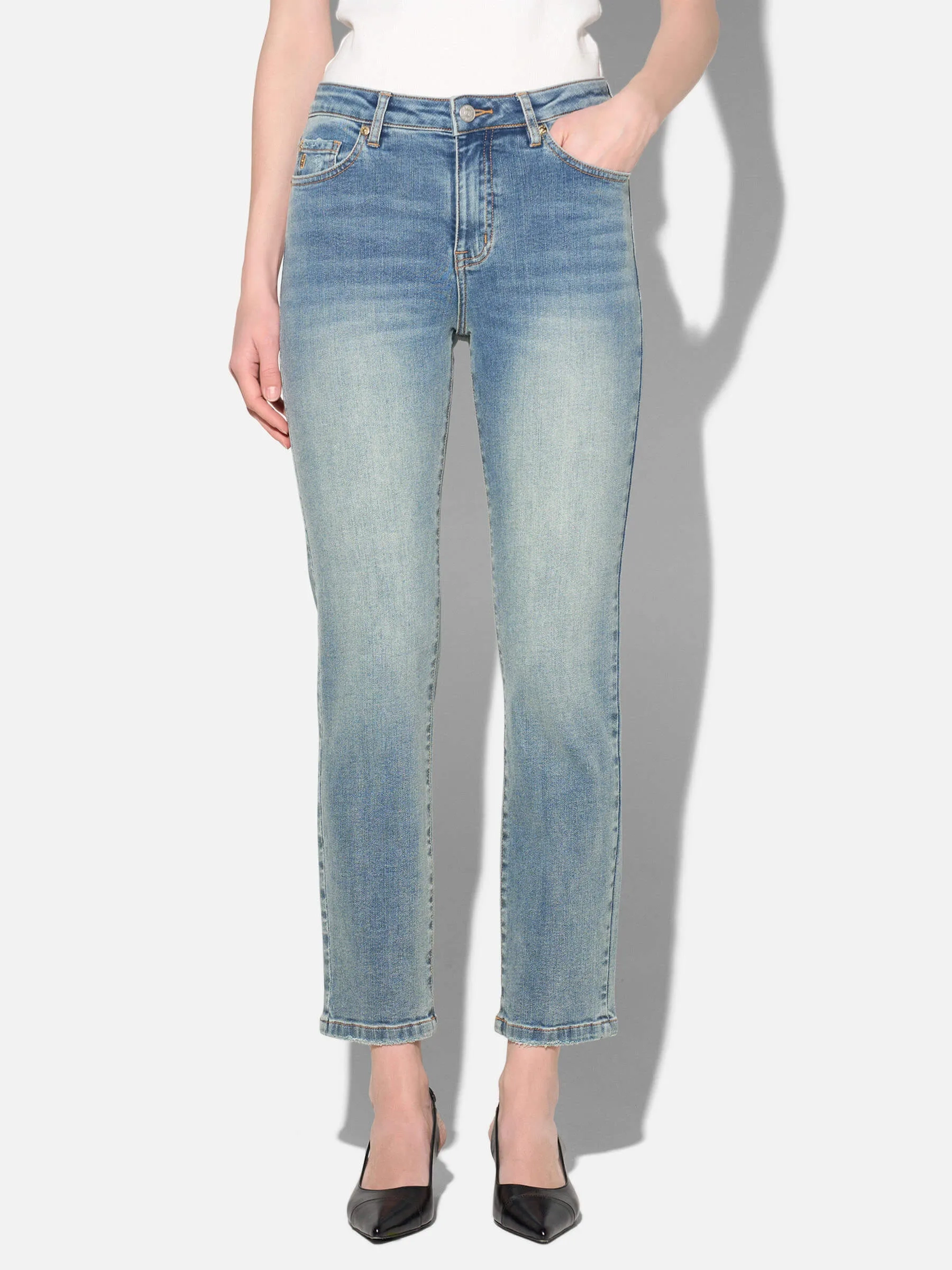 mom jeans dames stretch janice