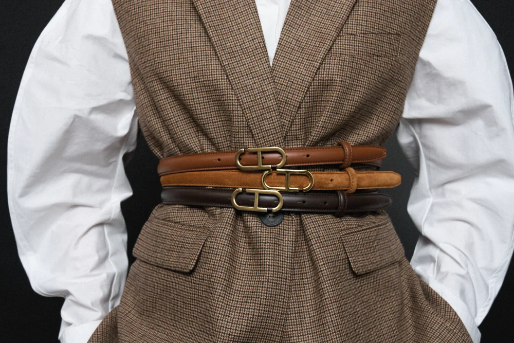 Trophy Riem Leer Suede Dames Mode Janice