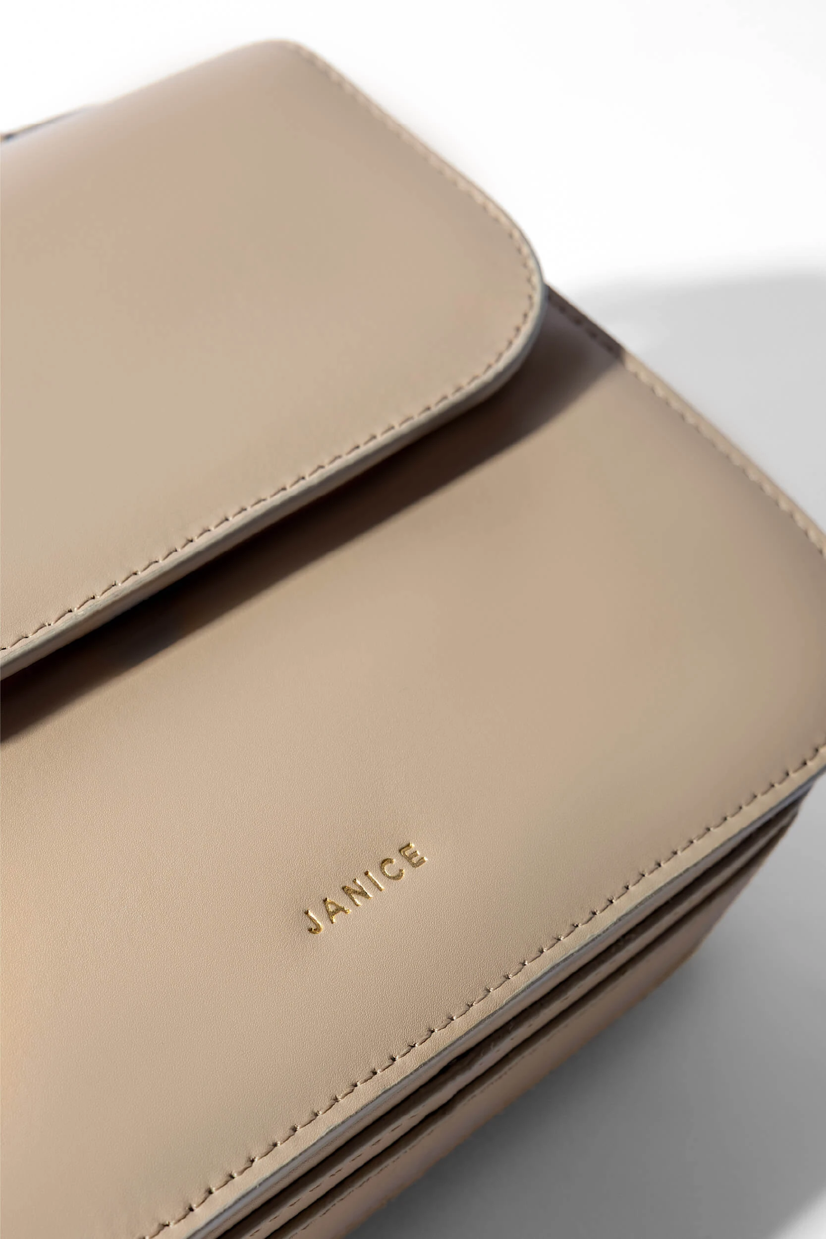 Leren Dames Tas Elias Beige