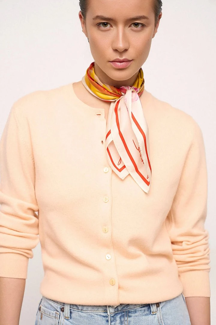 Cashmere Dames Vest Peach Lucas