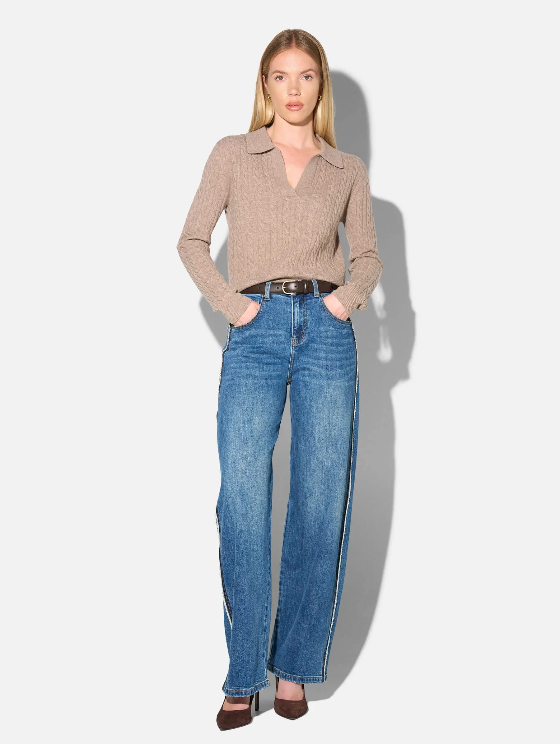 Barrel Jeans Dames Stretch Mid Rise Baxter Blauw 258