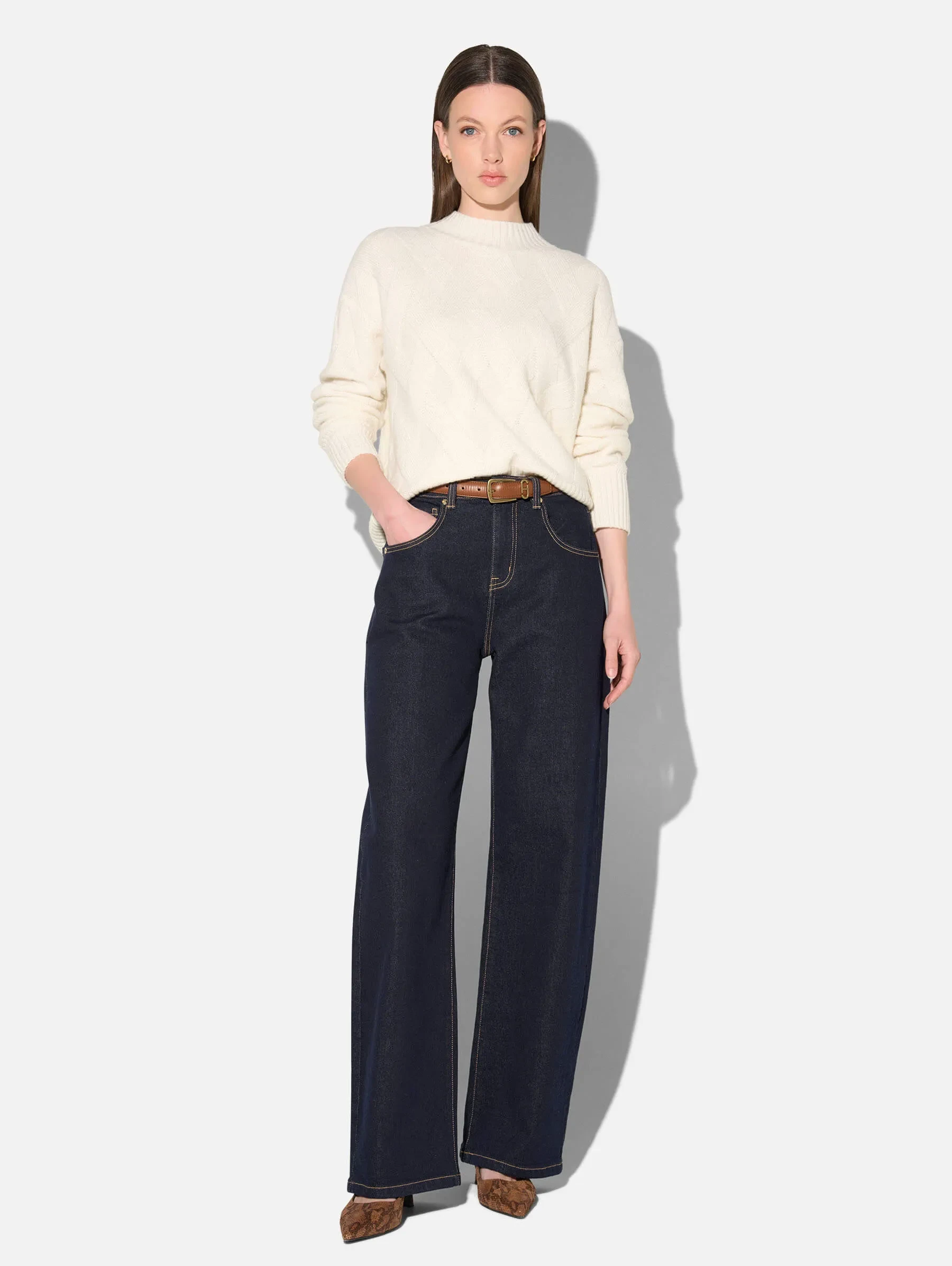 Barrel Jeans Dames Stretch Mid Rise Baxter Japanese Denim