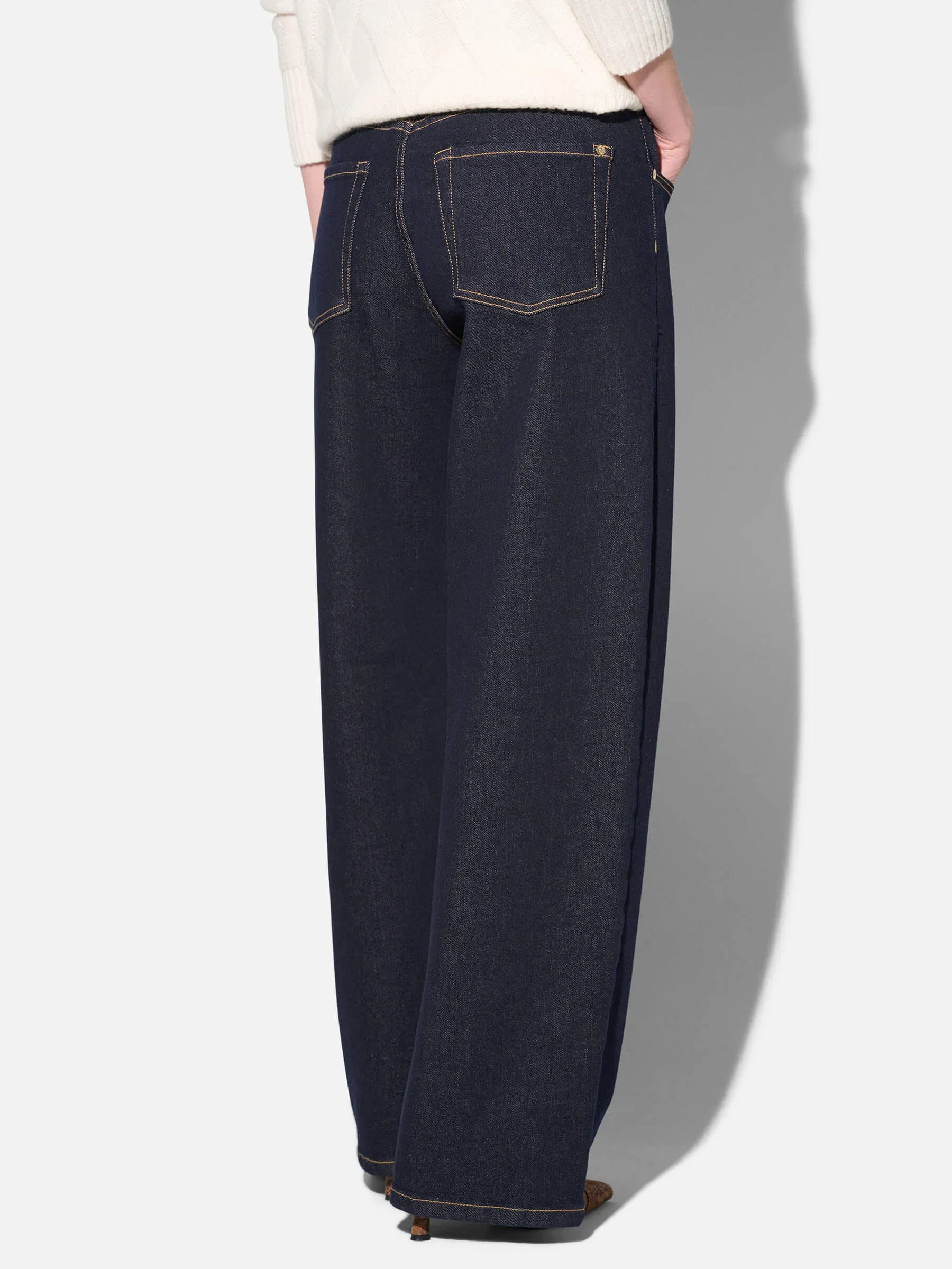 Barrel Jeans Dames Stretch Mid Rise Baxter Japanese Denim
