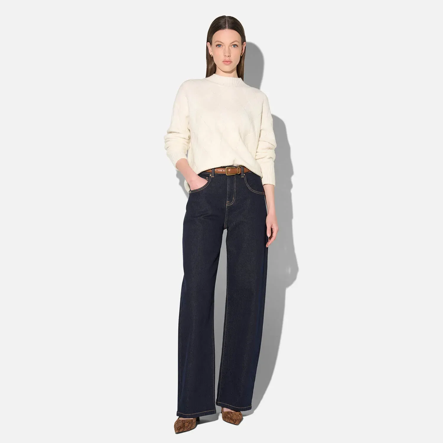 Barrel Jeans Dames Stretch Mid Rise Baxter Japanese Denim