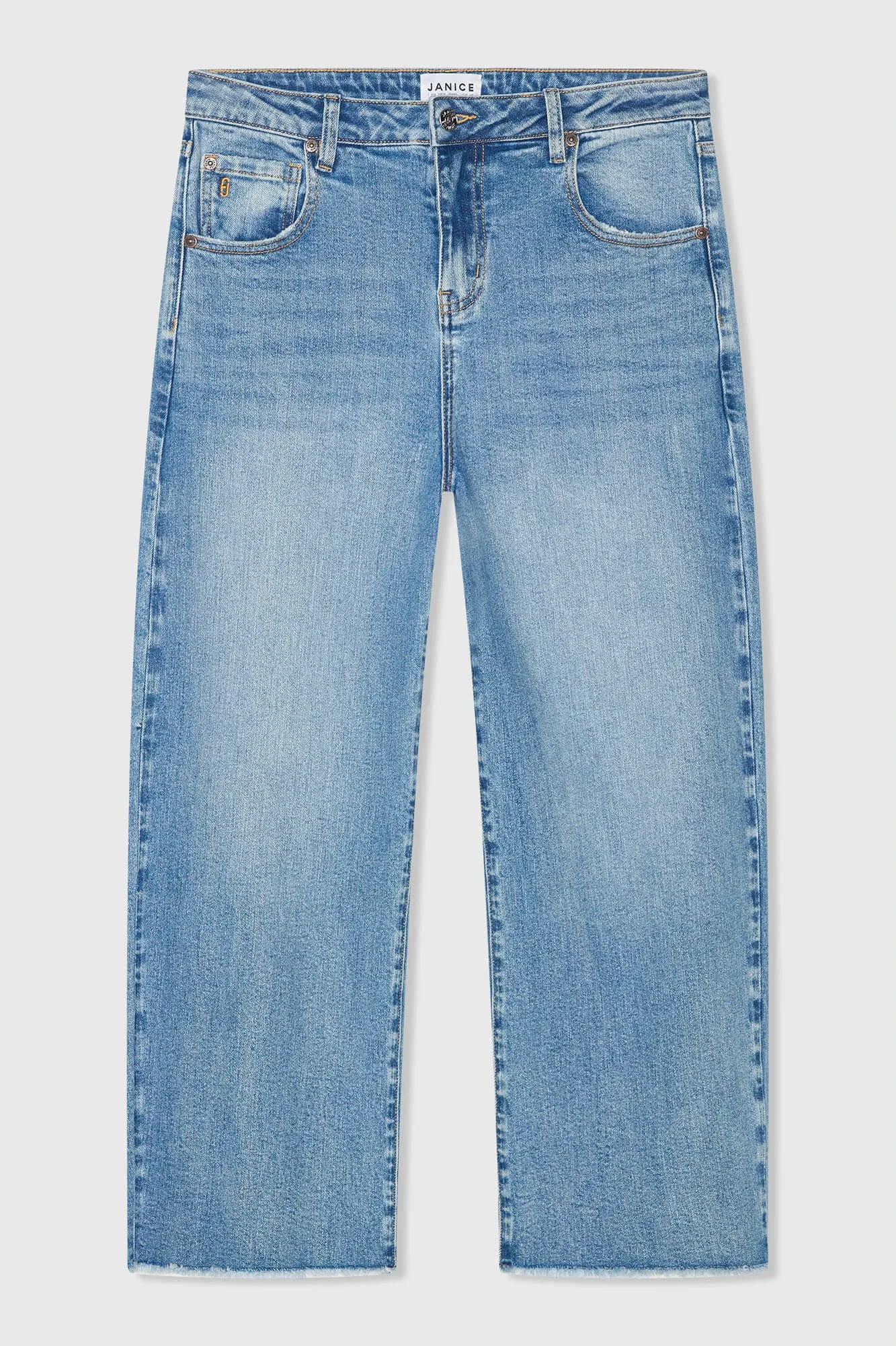 Barrel Jeans Dames Stretch Mid Rise BAXTER Blauw 786