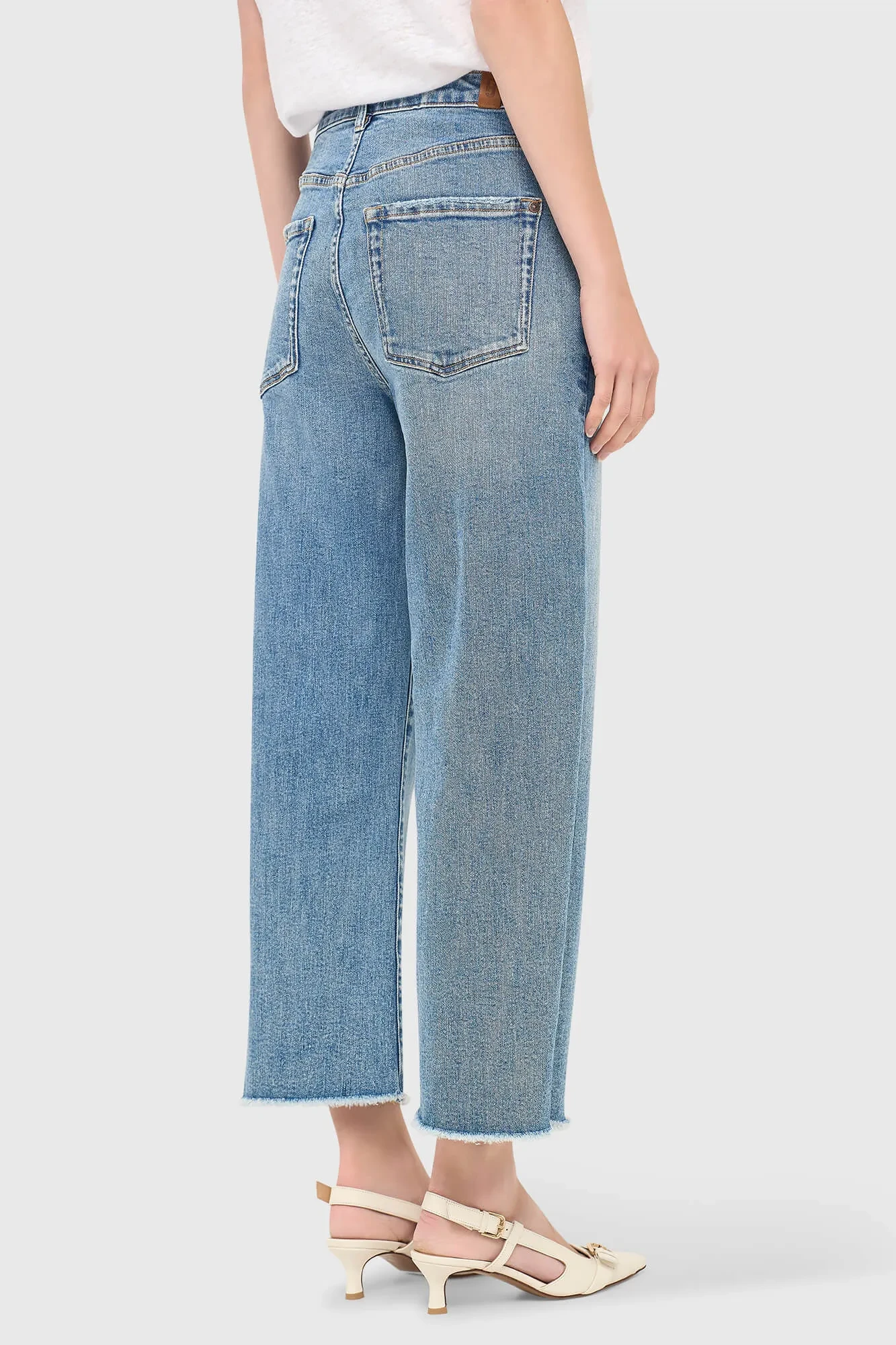 Barrel Jeans Dames Stretch Mid Rise BAXTER Blauw 786
