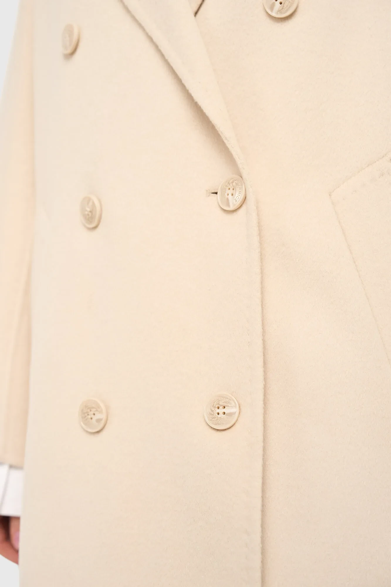 Cashmere Caban Jas Dames Double Face Kennedy Beige