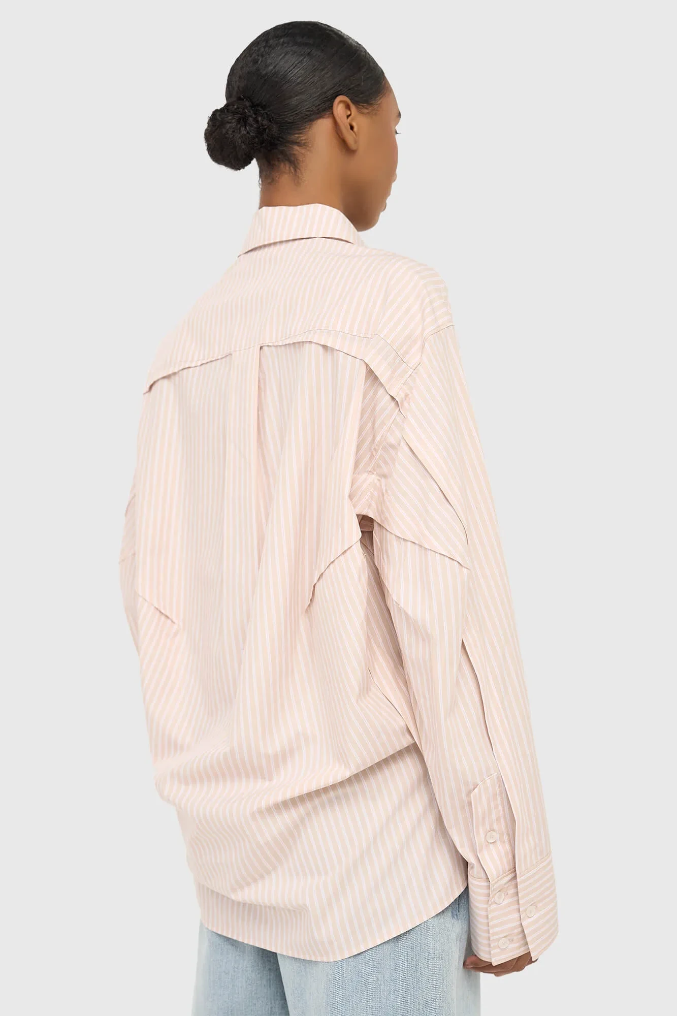 Beige Gestreepte Dames Blouse Phil
