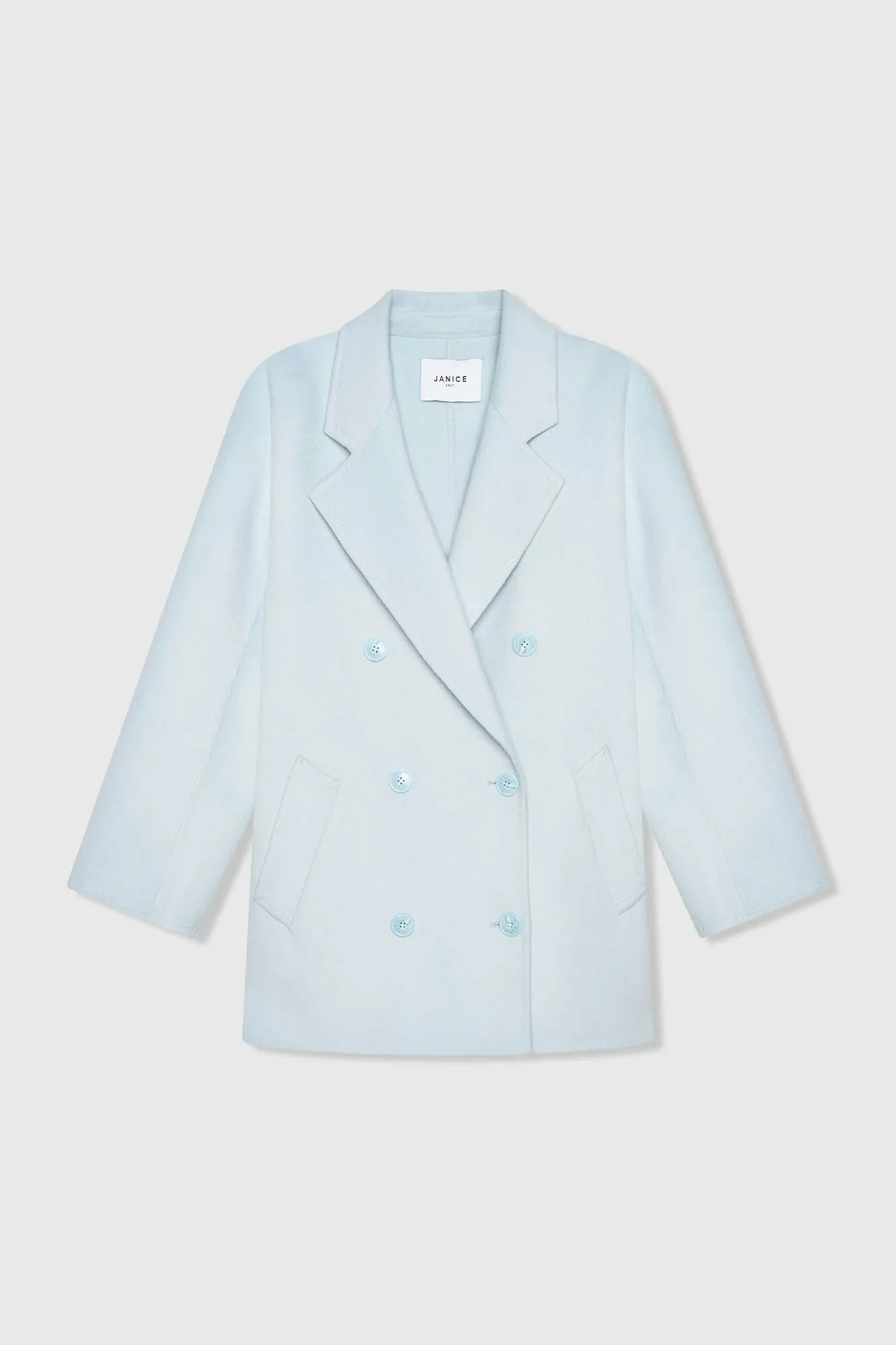 Cashmere Caban Jas Dames Double Face Kennedy Blauw