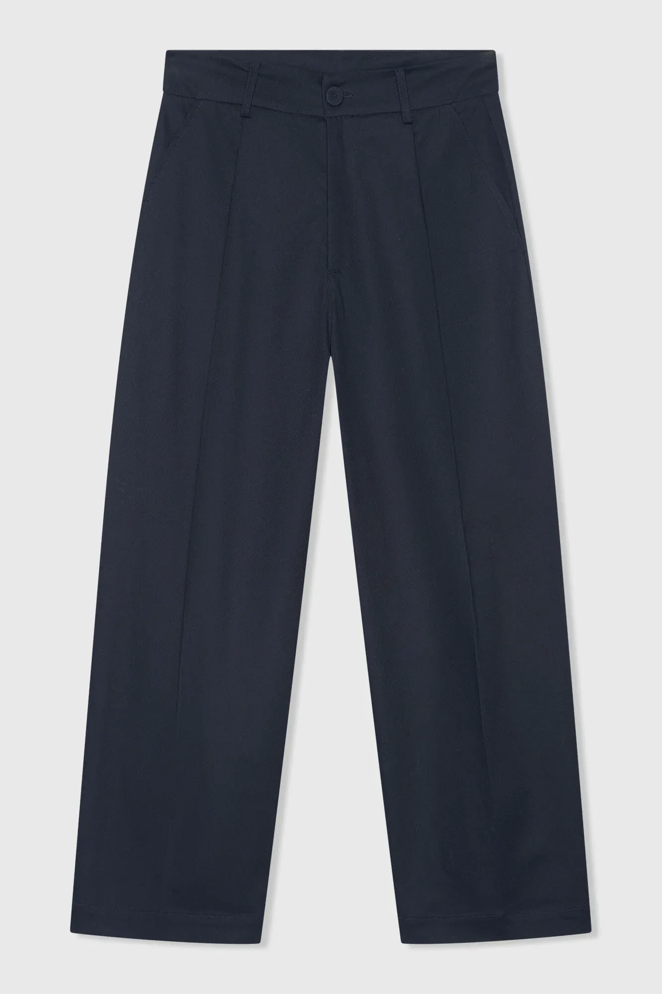 Blauwe Katoenen Paperbag Broek Steekzakken Barrel Balti