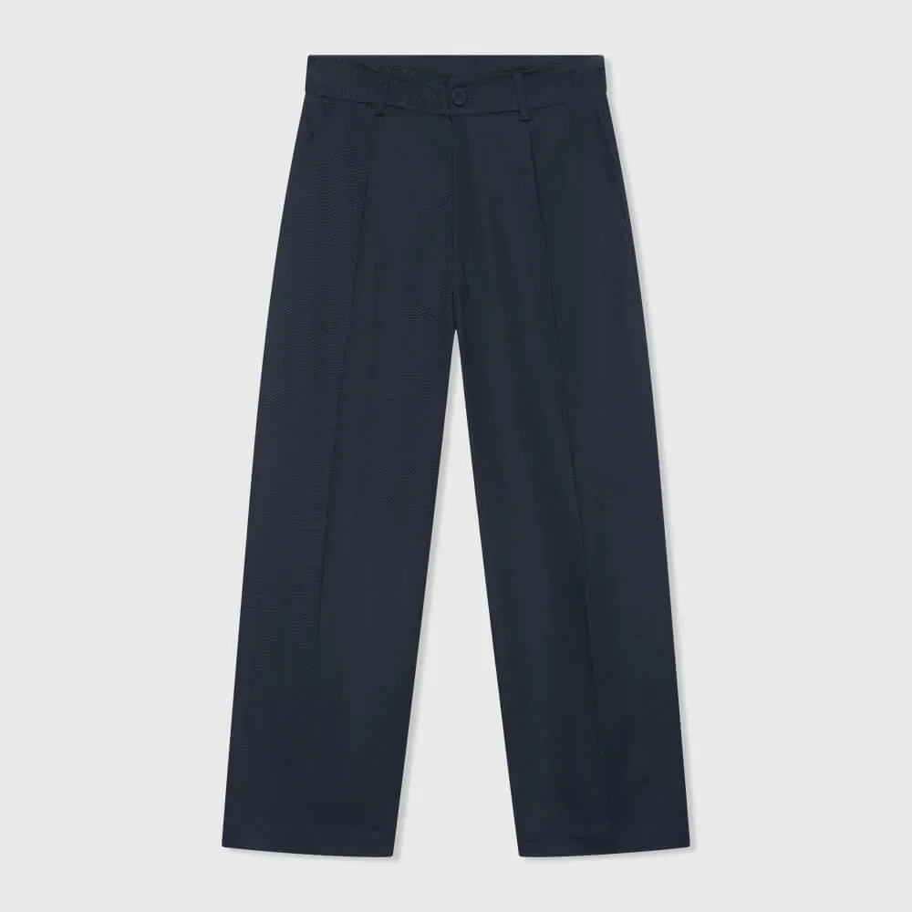Blauwe Katoenen Paperbag Broek Steekzakken Barrel Balti