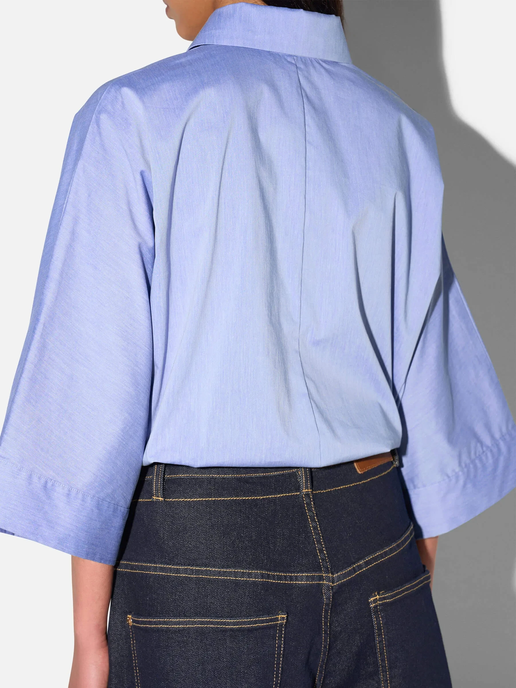 Blauwe Kimono Blouse Dames Carl