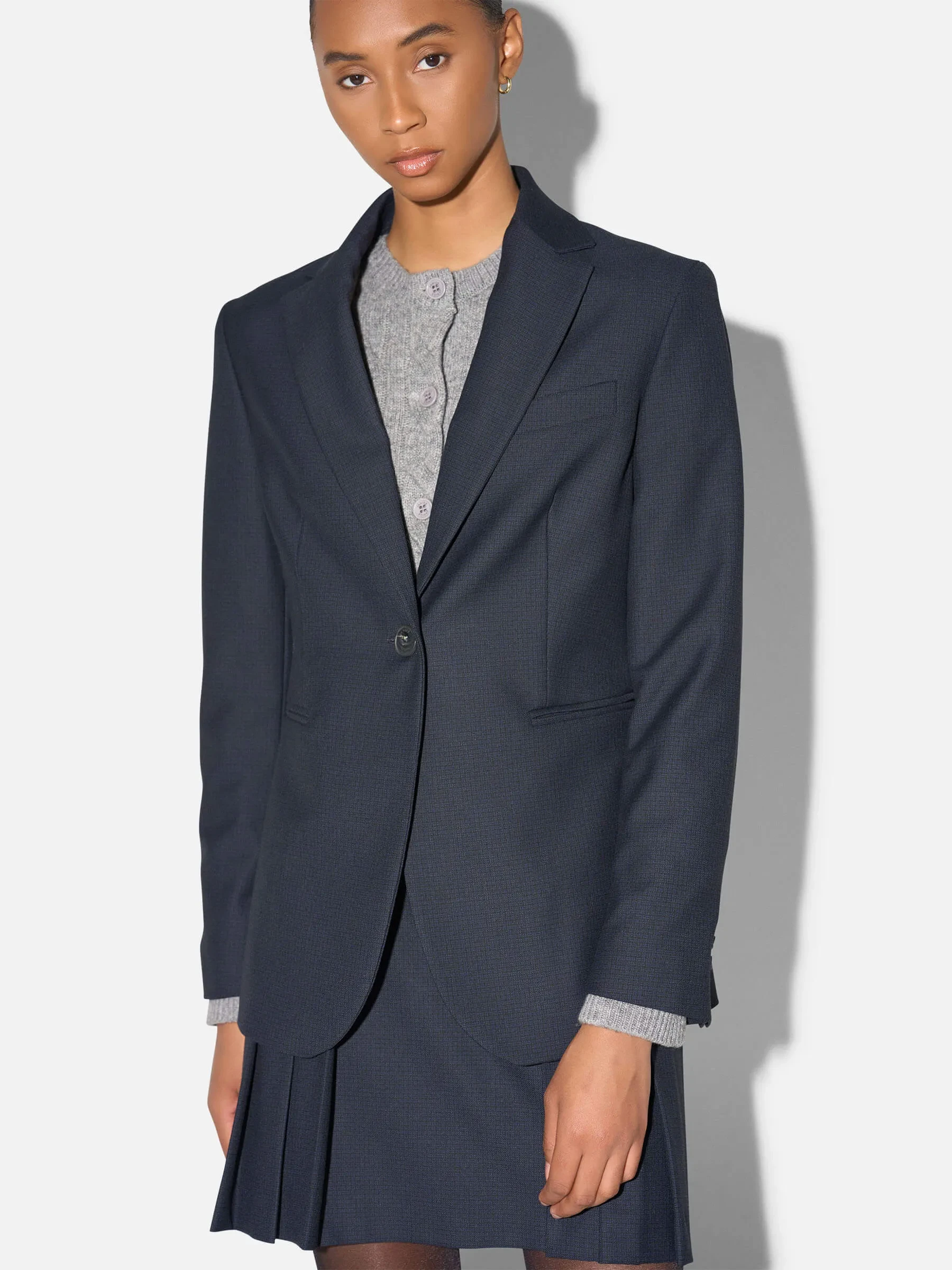 Blazer Dames Blauw Ruit Jeremy