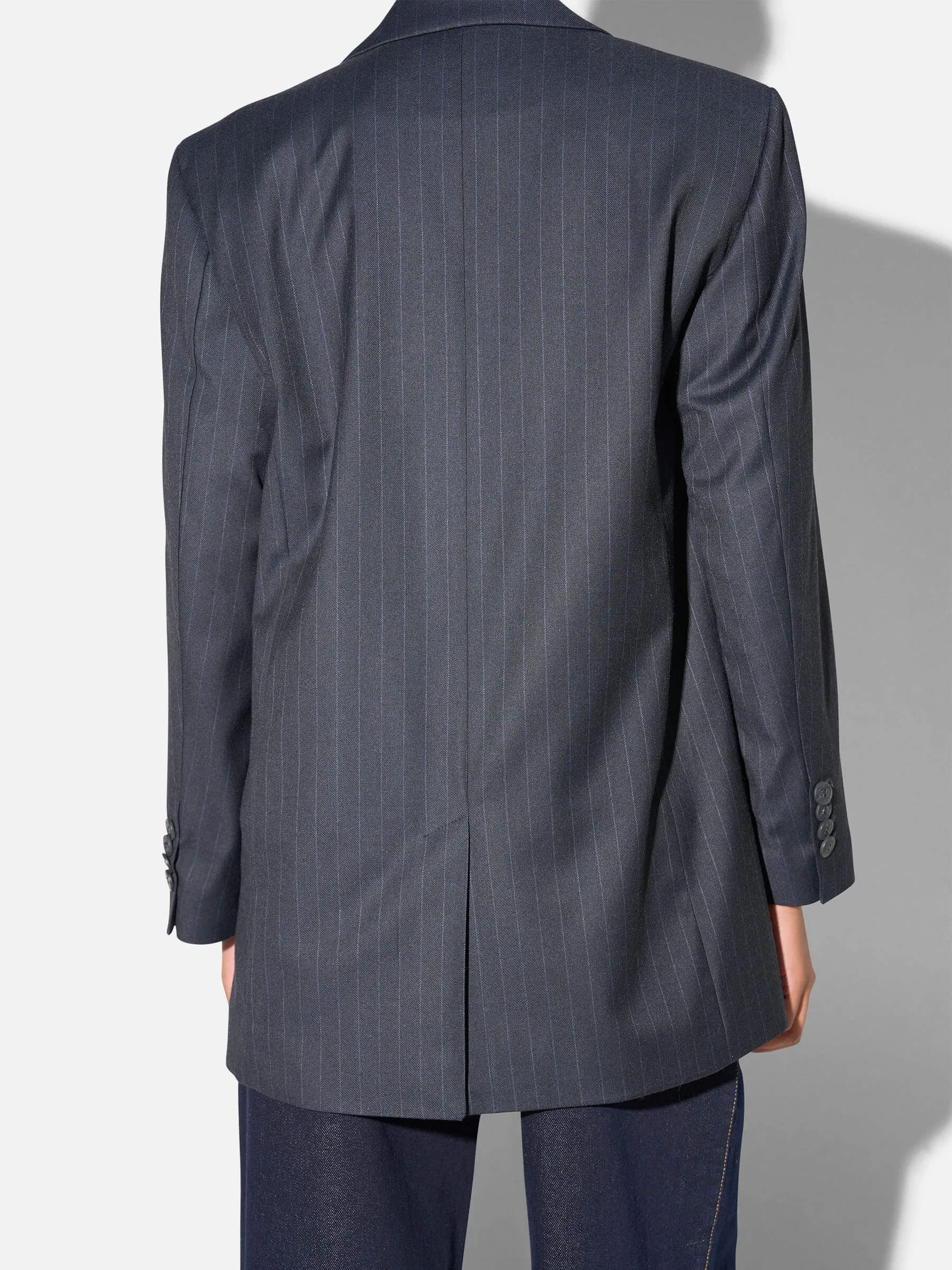 Blazer Dames Boyfriend Blauw Krijtstreep Hank