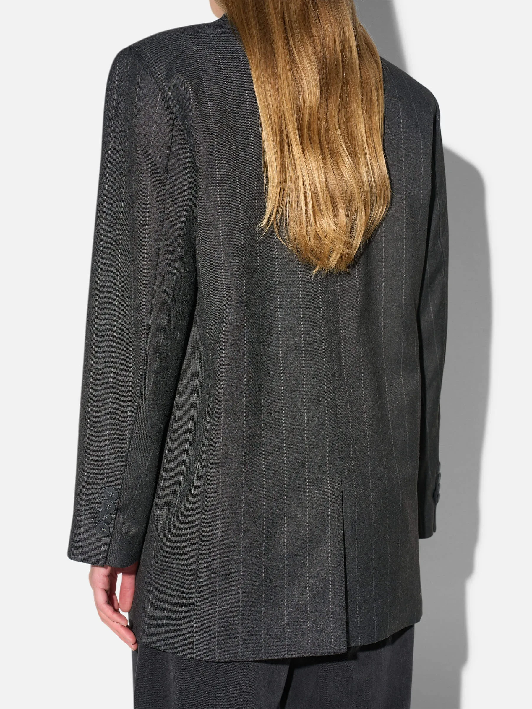 Blazer Dames Boyfriend Zwart Krijtstreep Hank