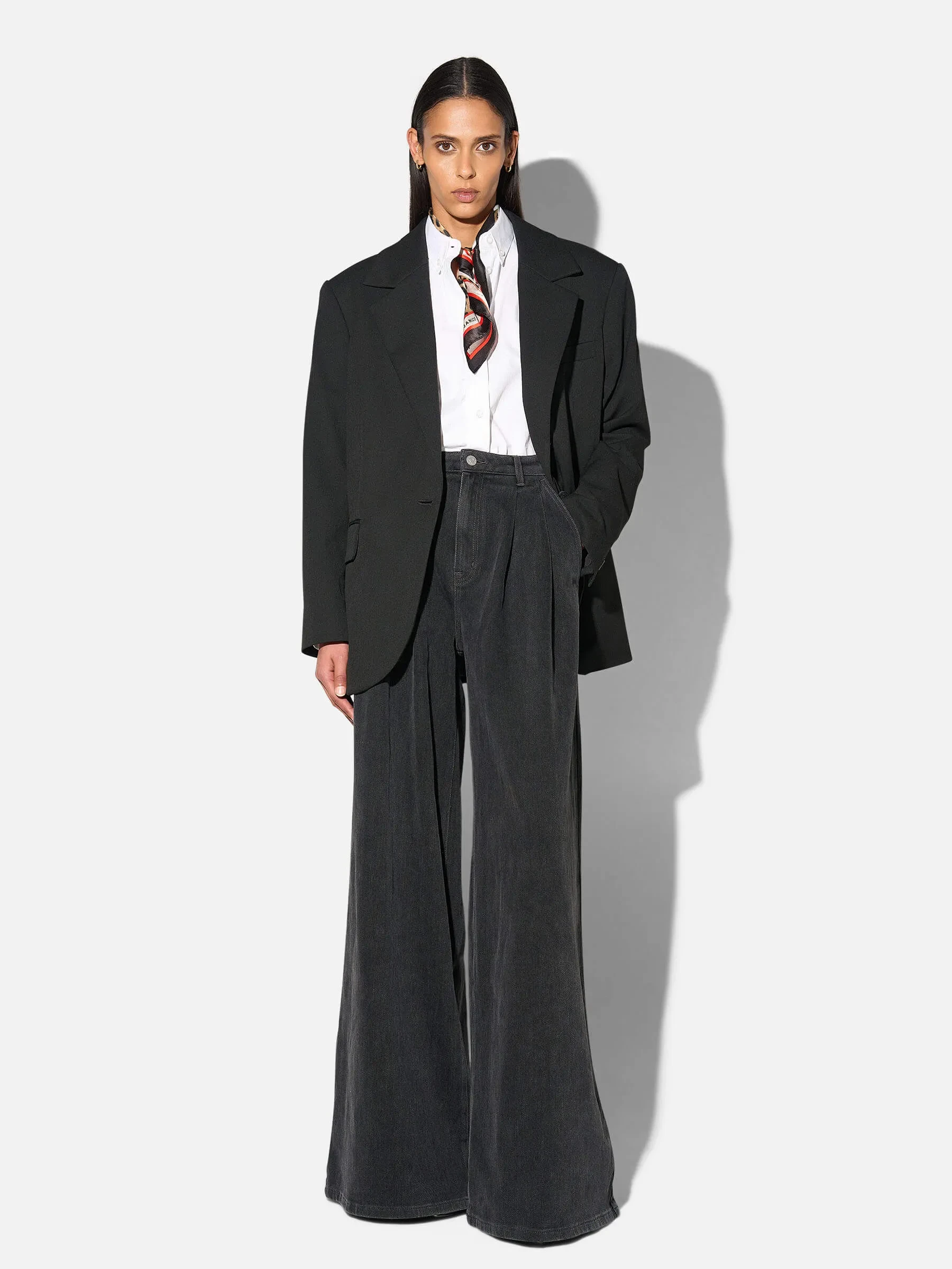 Blazer Dames Boyfriend Zwart Oxen