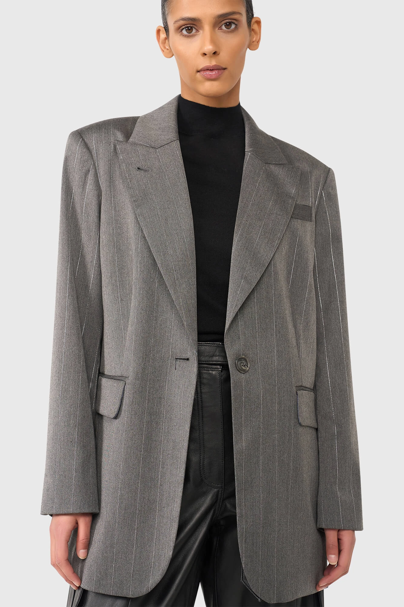 Hank Grijs Streep Lurex