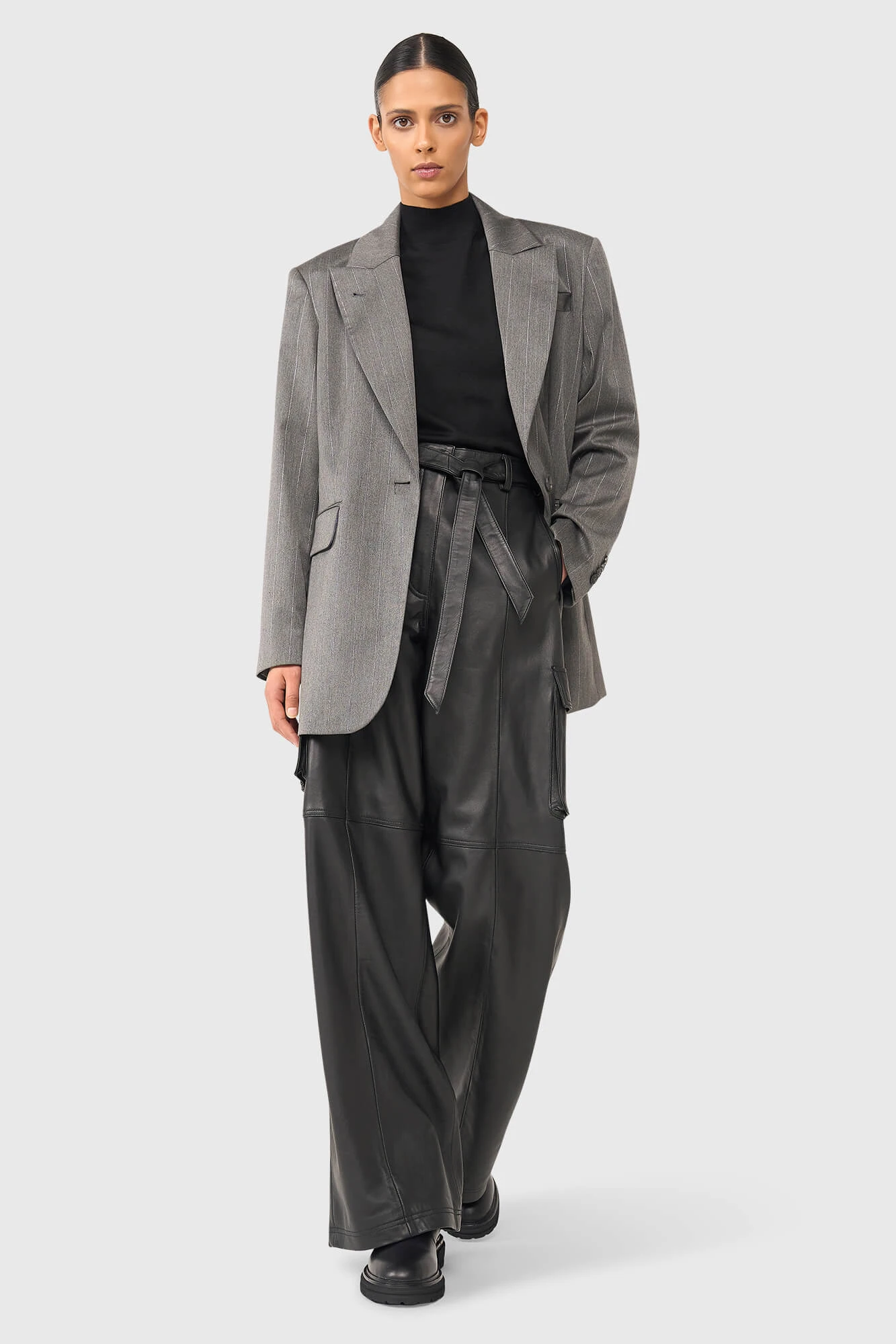 Hank Grijs Streep Lurex