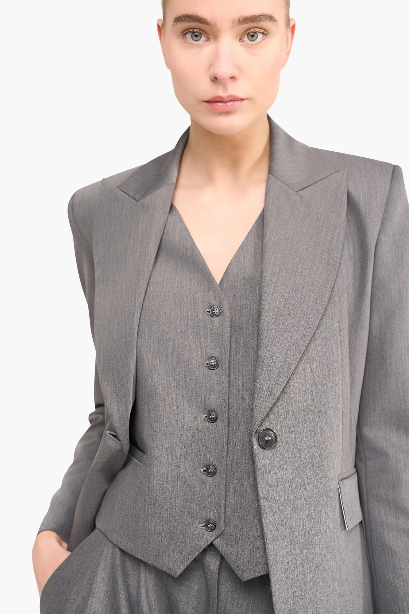 Blazer Dames Getailleerd Marcus Grijs