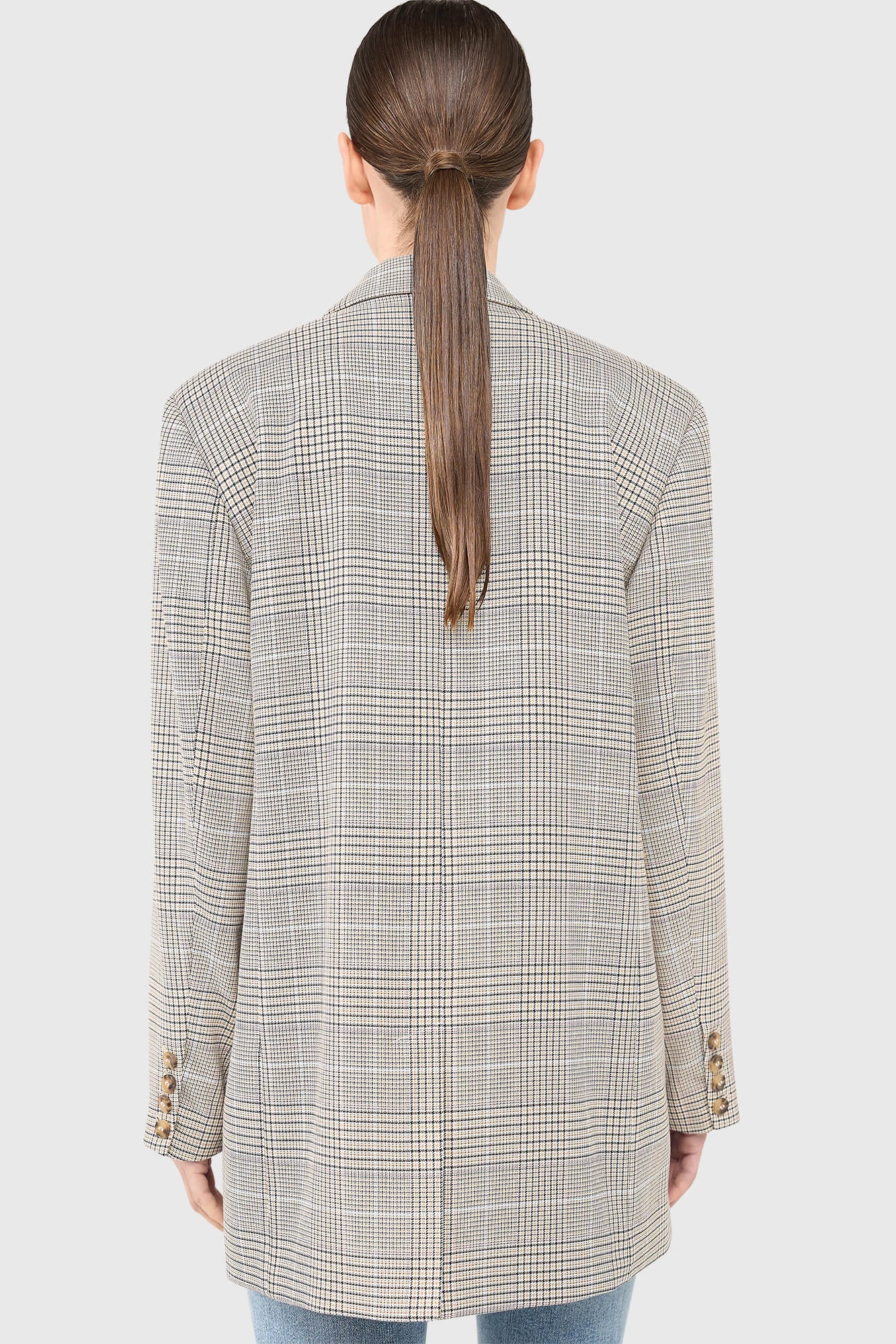 Hank Blazer Ruit Beige