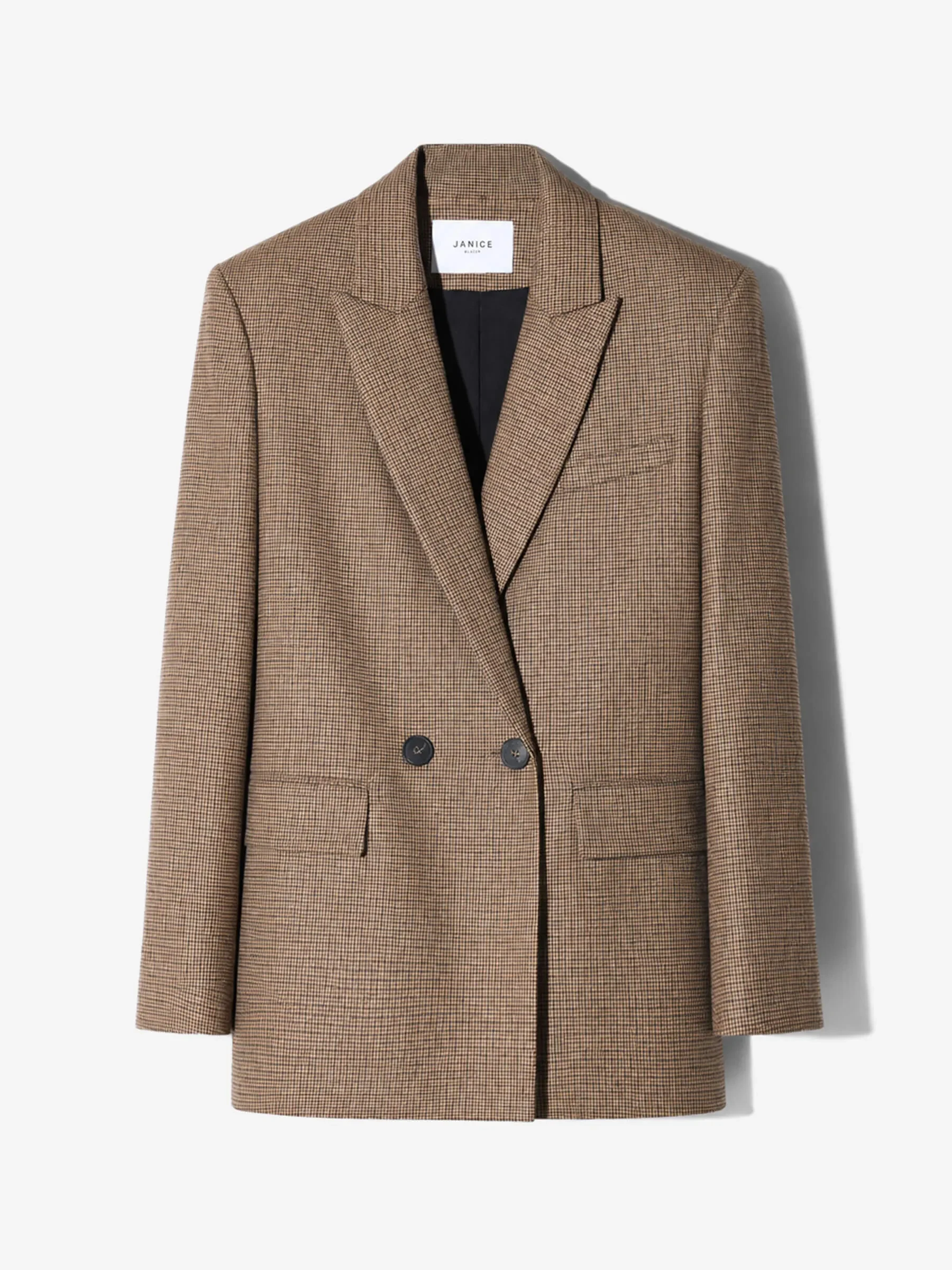 Blazer Dames Jasje Bruin Kleine Ruit Jones