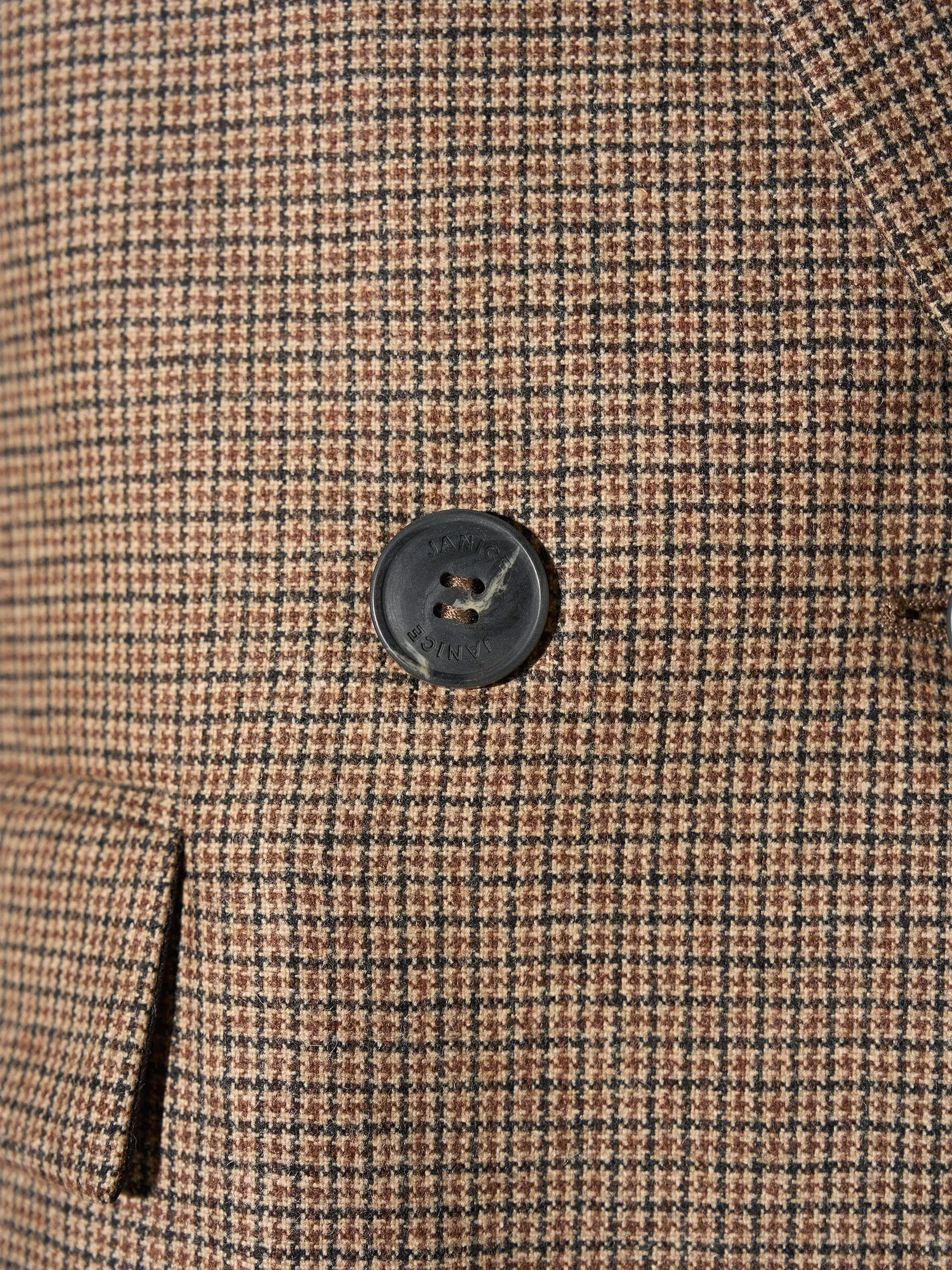 Blazer Dames Jasje Bruin Kleine Ruit Jones
