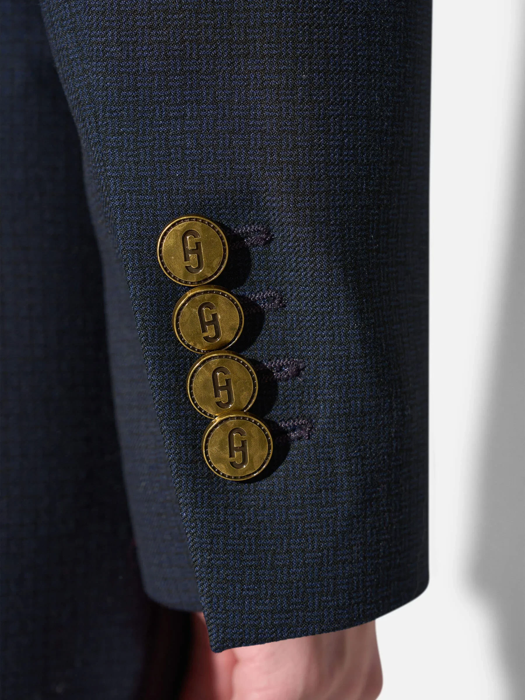 Blazer Dames Jasje Kort Blauw Ruit Crain