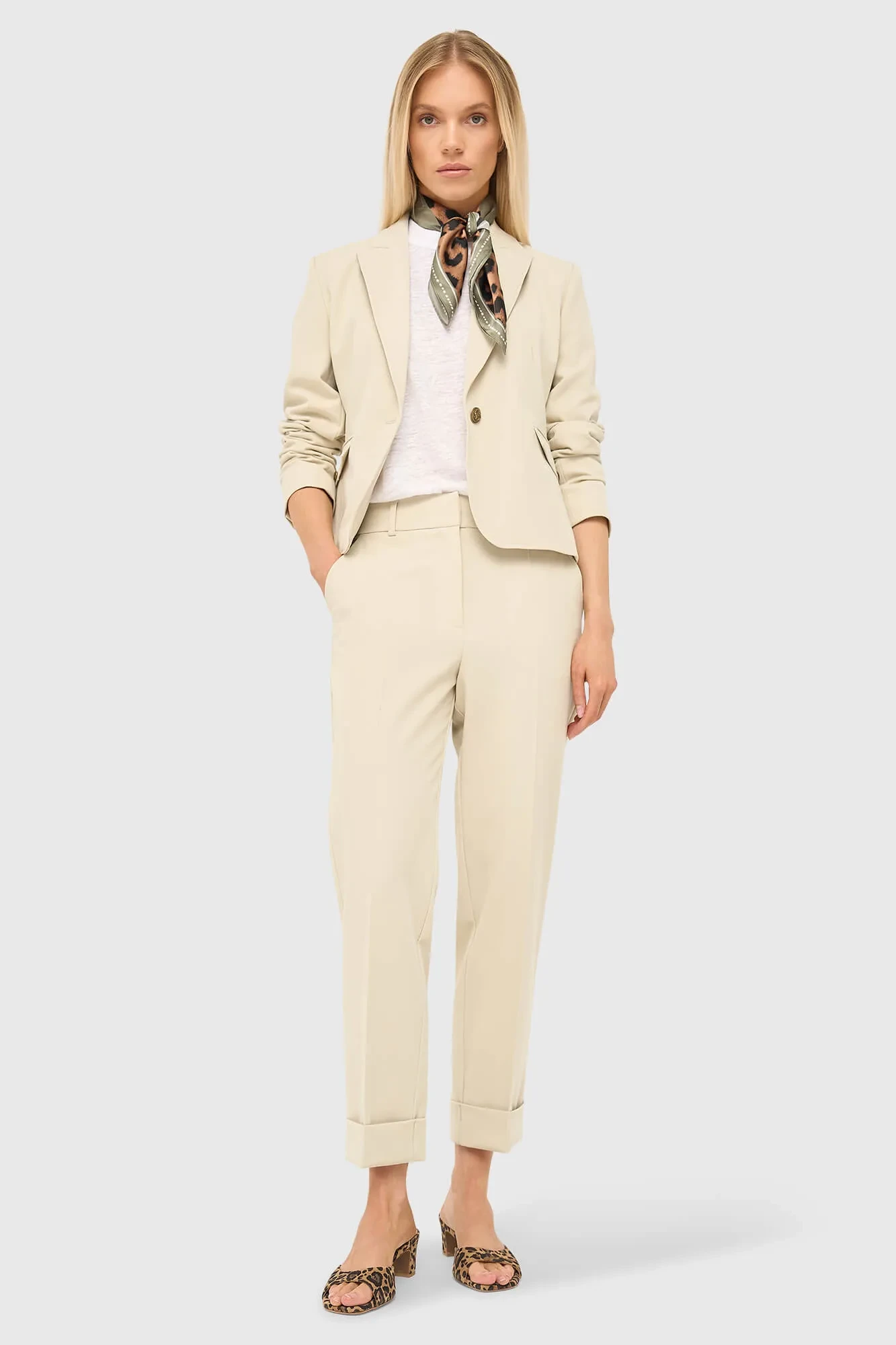 Blazer Dames Kort Getailleerd Lamar Groen