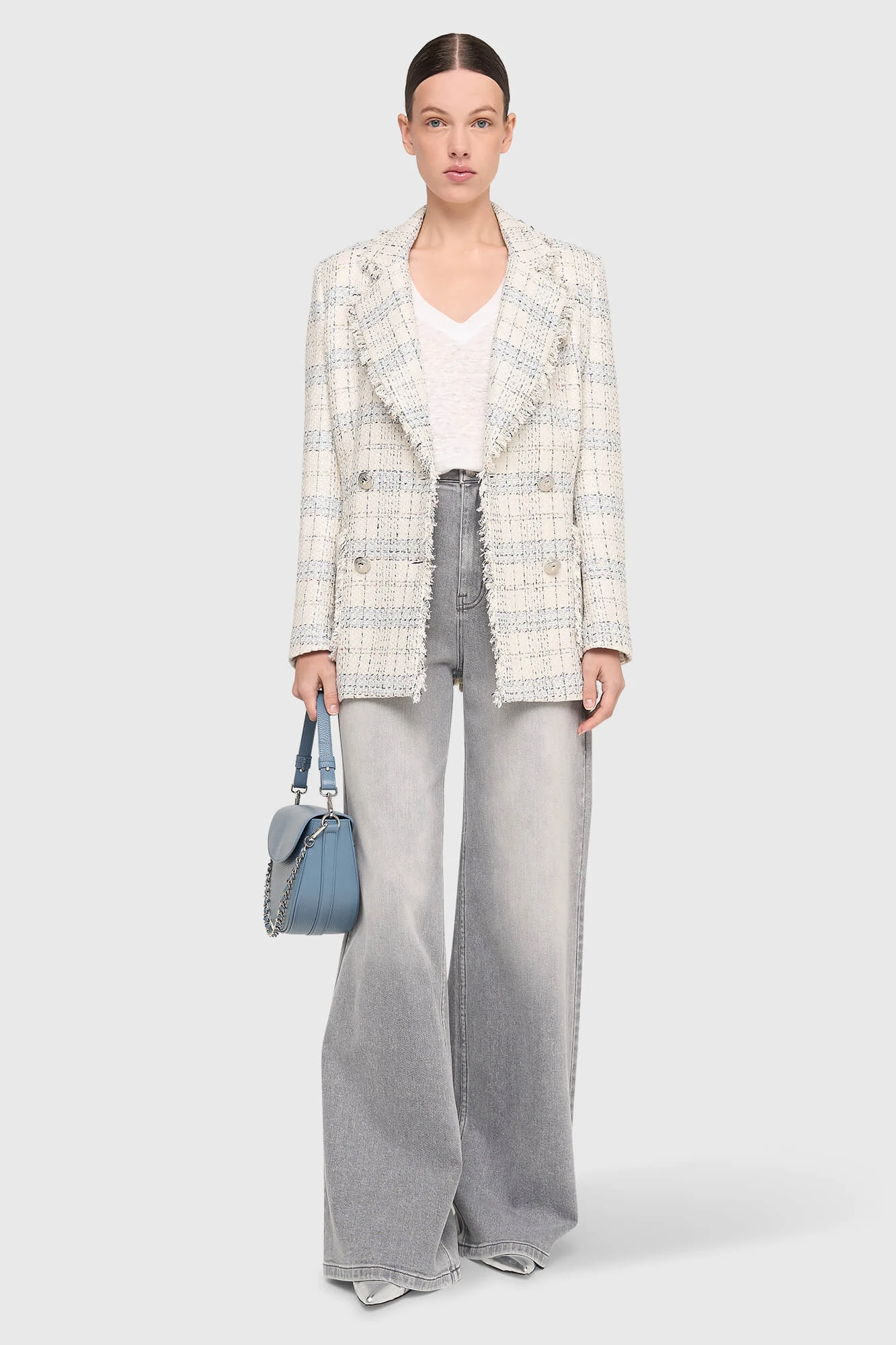 Martin Blazer Off White Metallic