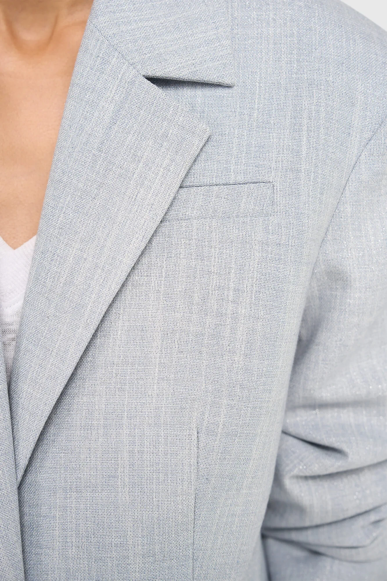 Blazer Dames Oversized Blauw Lurex Buddy