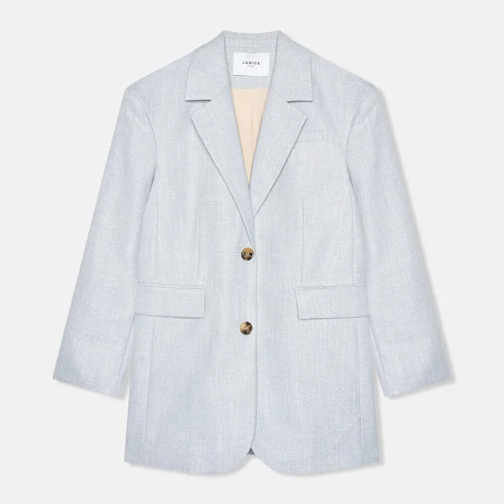 Blazer Dames Oversized Blauw Lurex Buddy