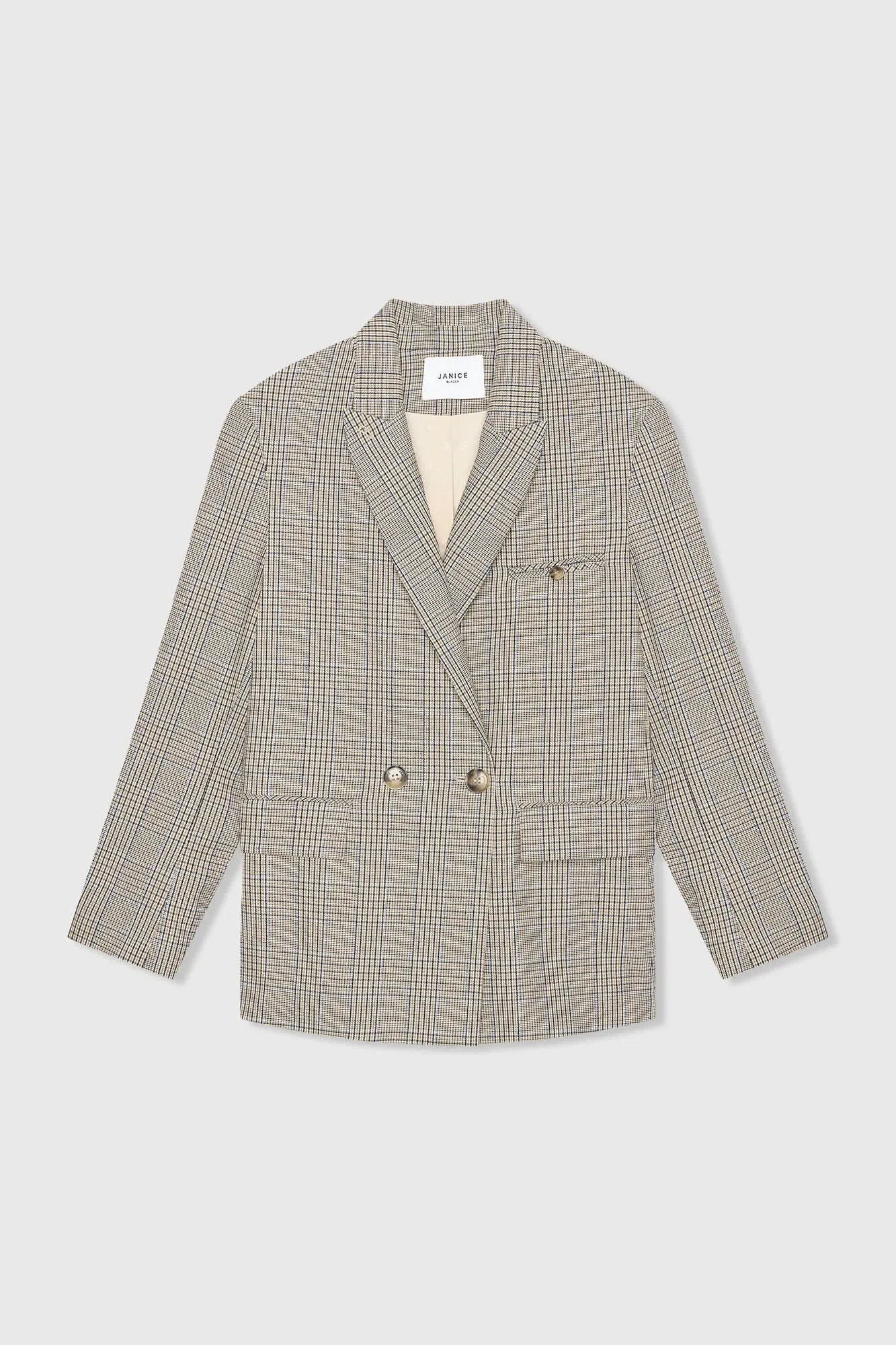 Blazer Dames Ruit Jones Beige