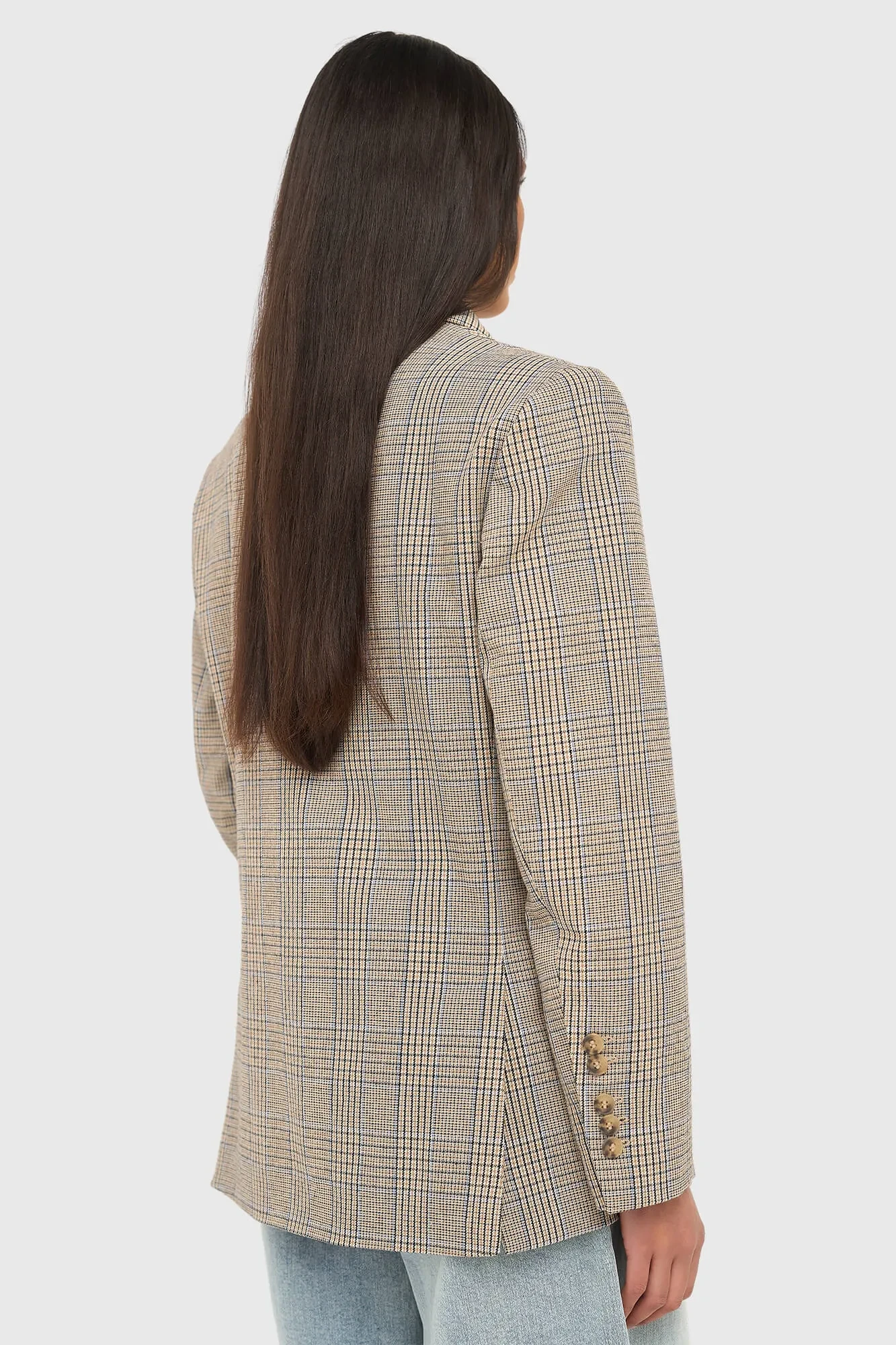 Blazer Dames Ruit Jones Beige
