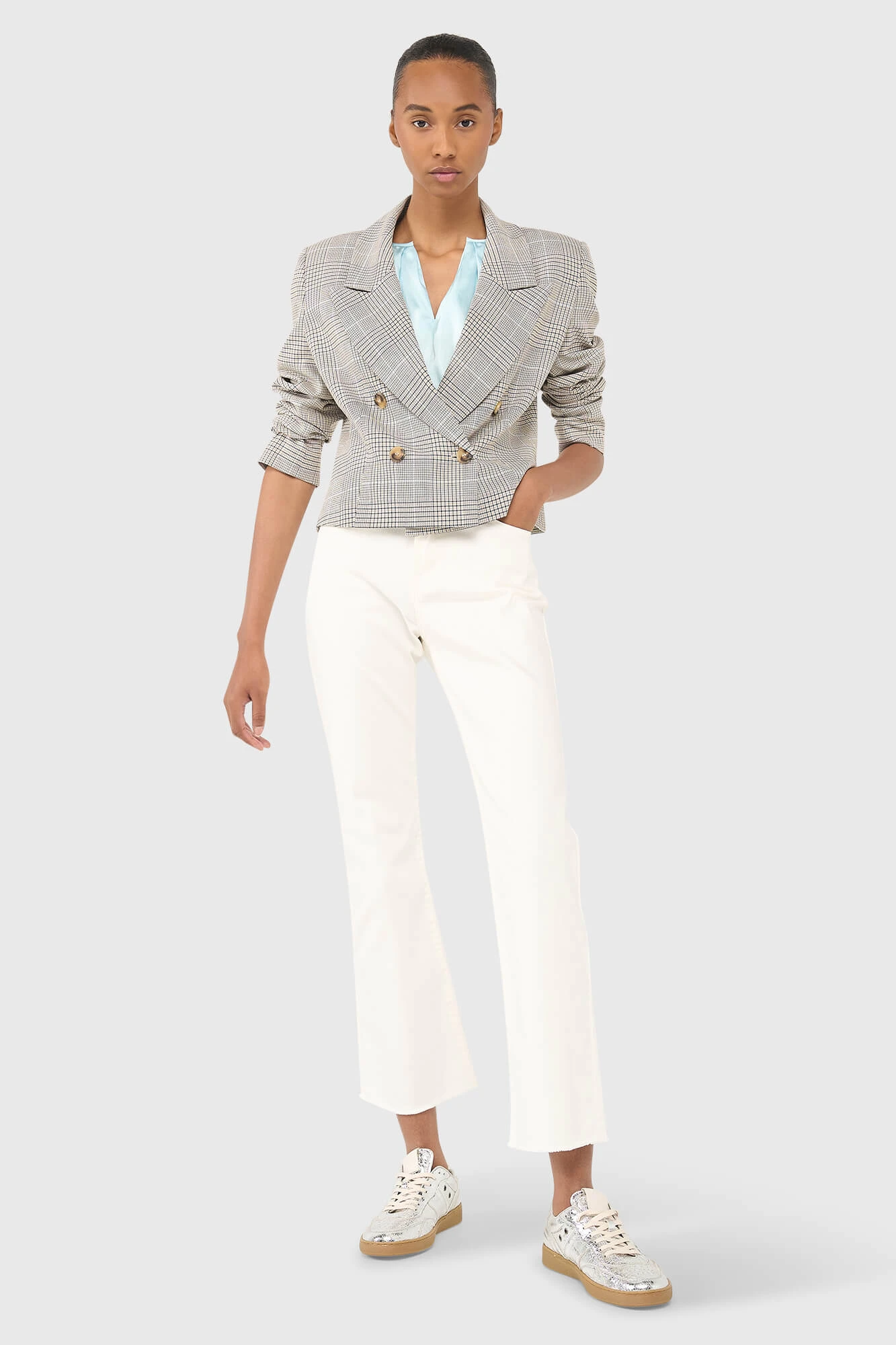Stan Blazer Beige Ruit
