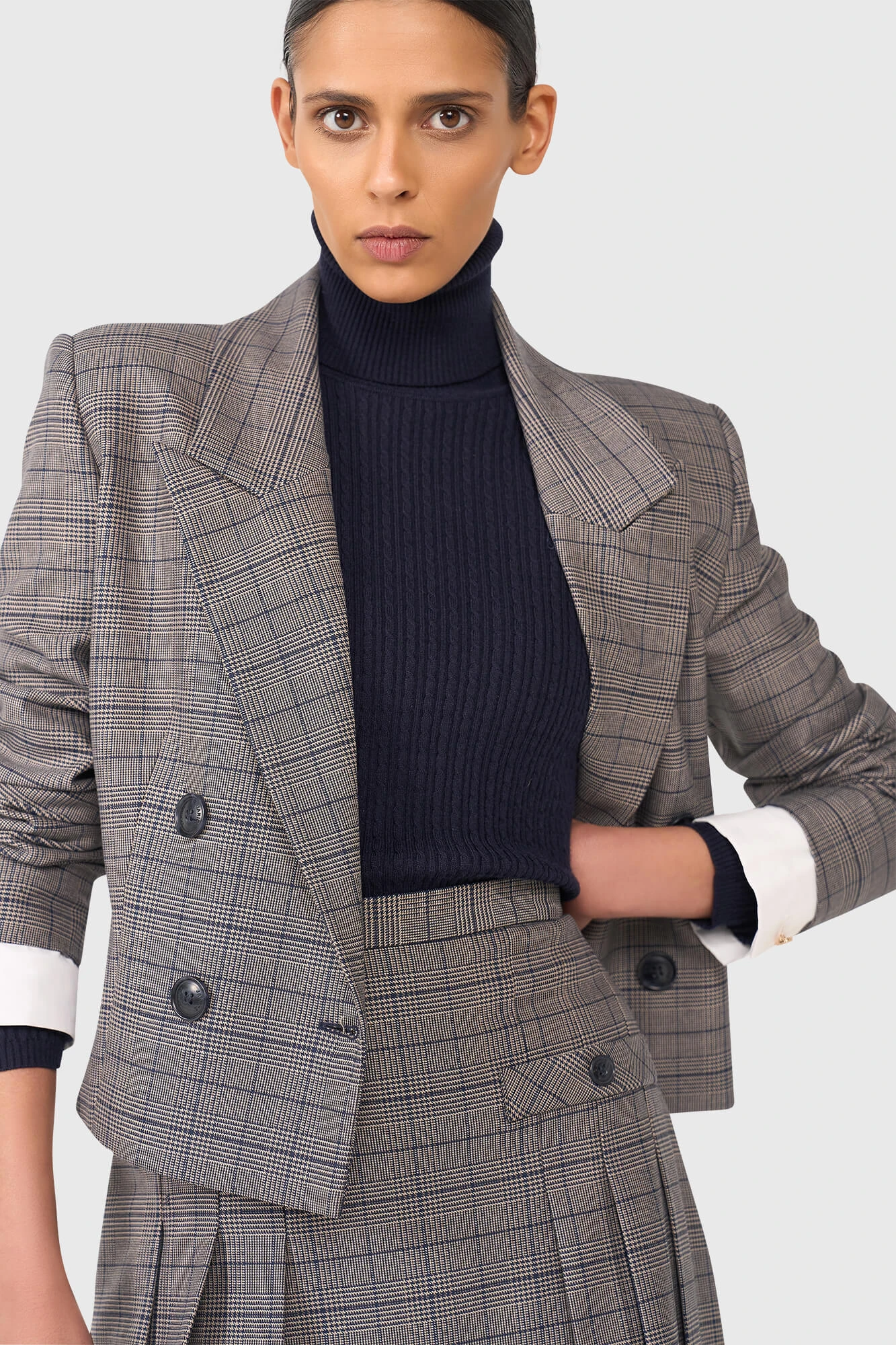 Stan Blauw Beige Ruit