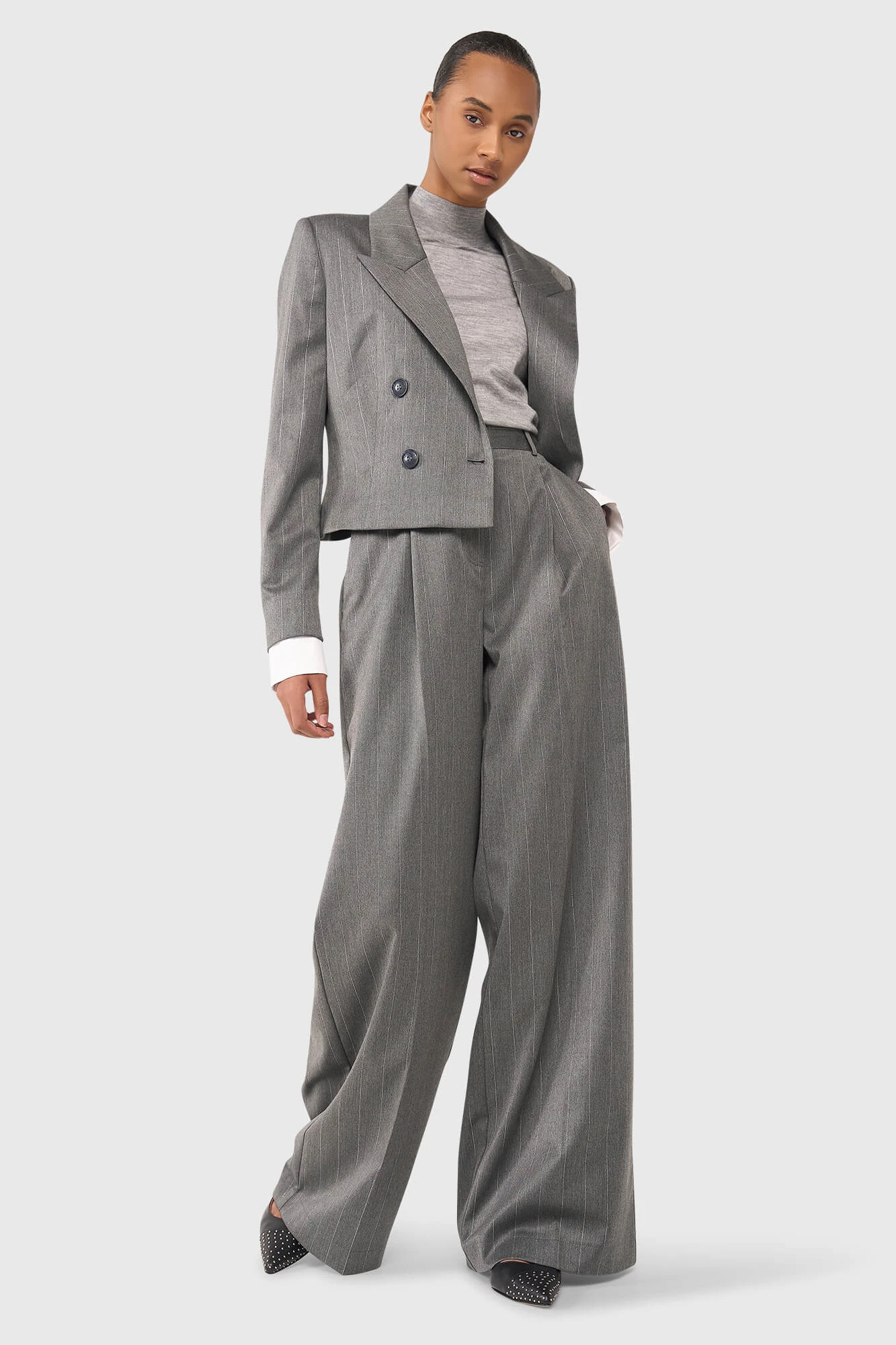 Stan Grijs Streep Lurex
