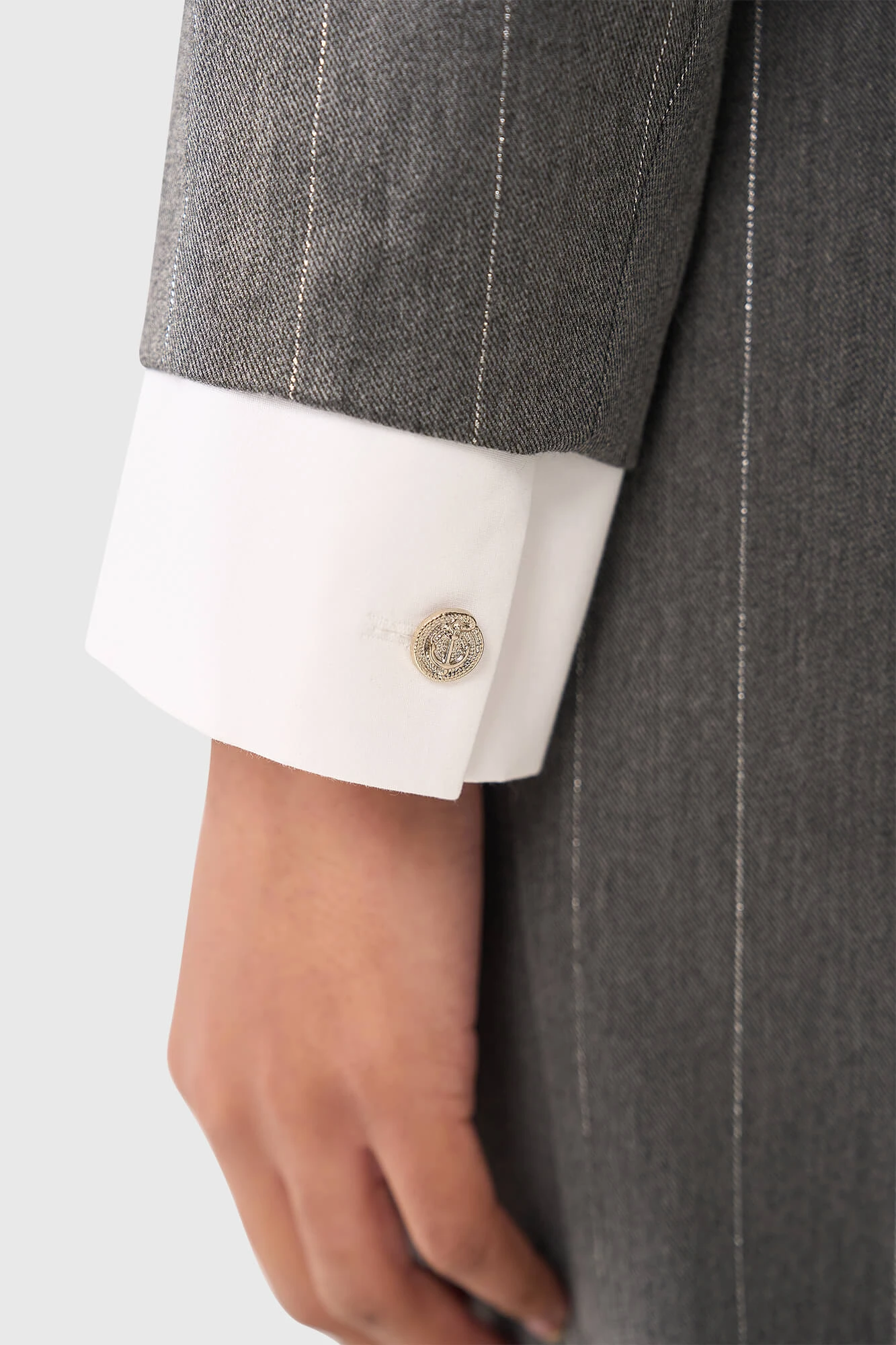 Stan Grijs Streep Lurex