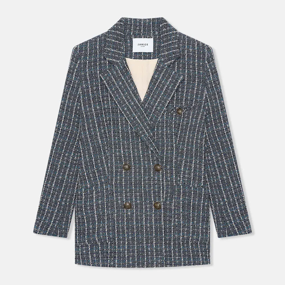 Blazer Dames Tweed Blauw Martin