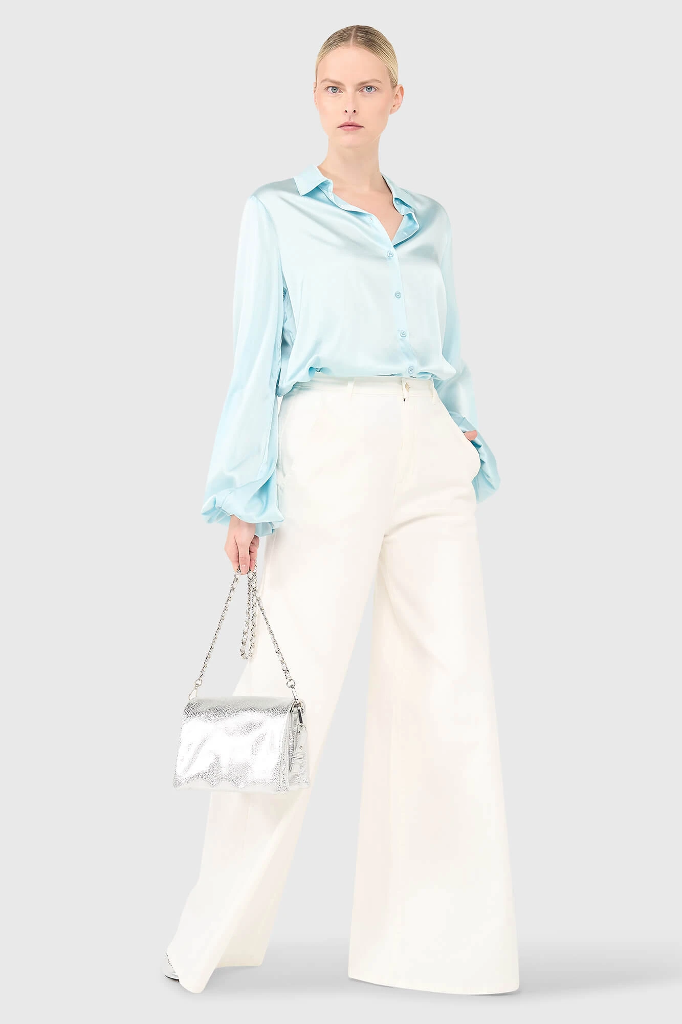 Abe Blouse Licht Blauw