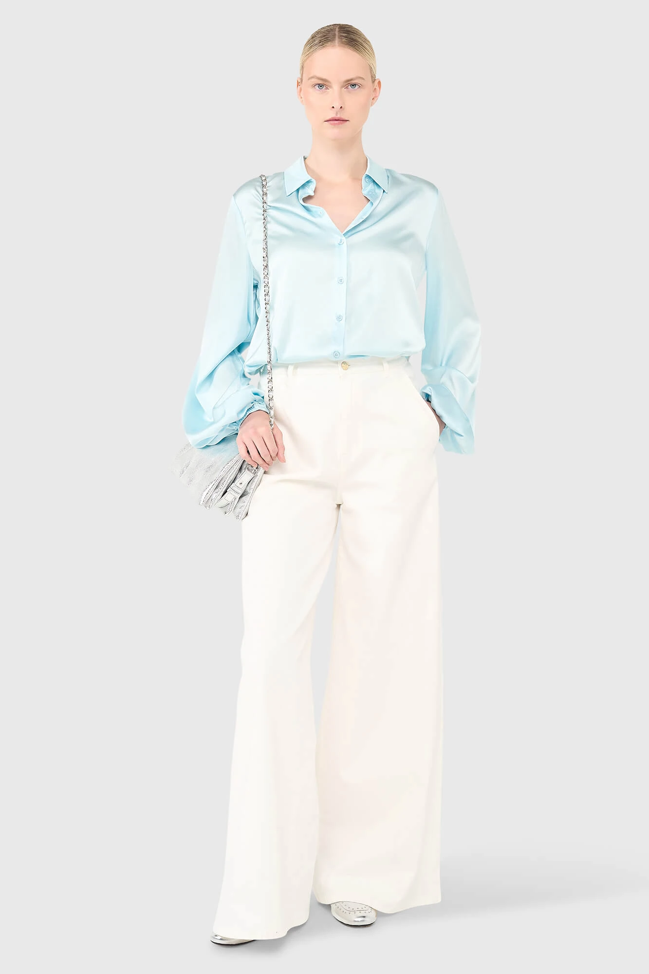 Abe Blouse Licht Blauw