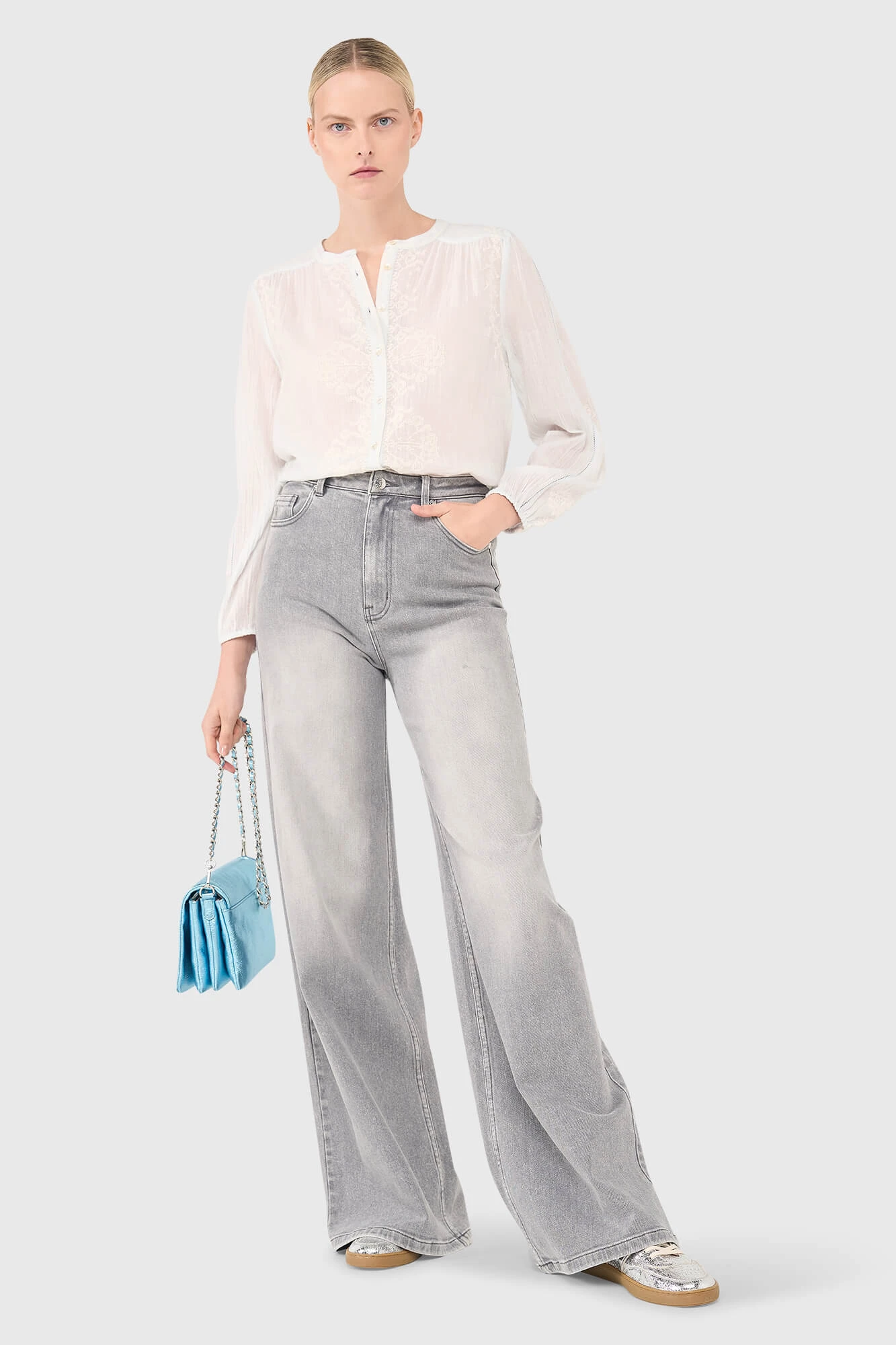 Austin Blouse Licht Blauw