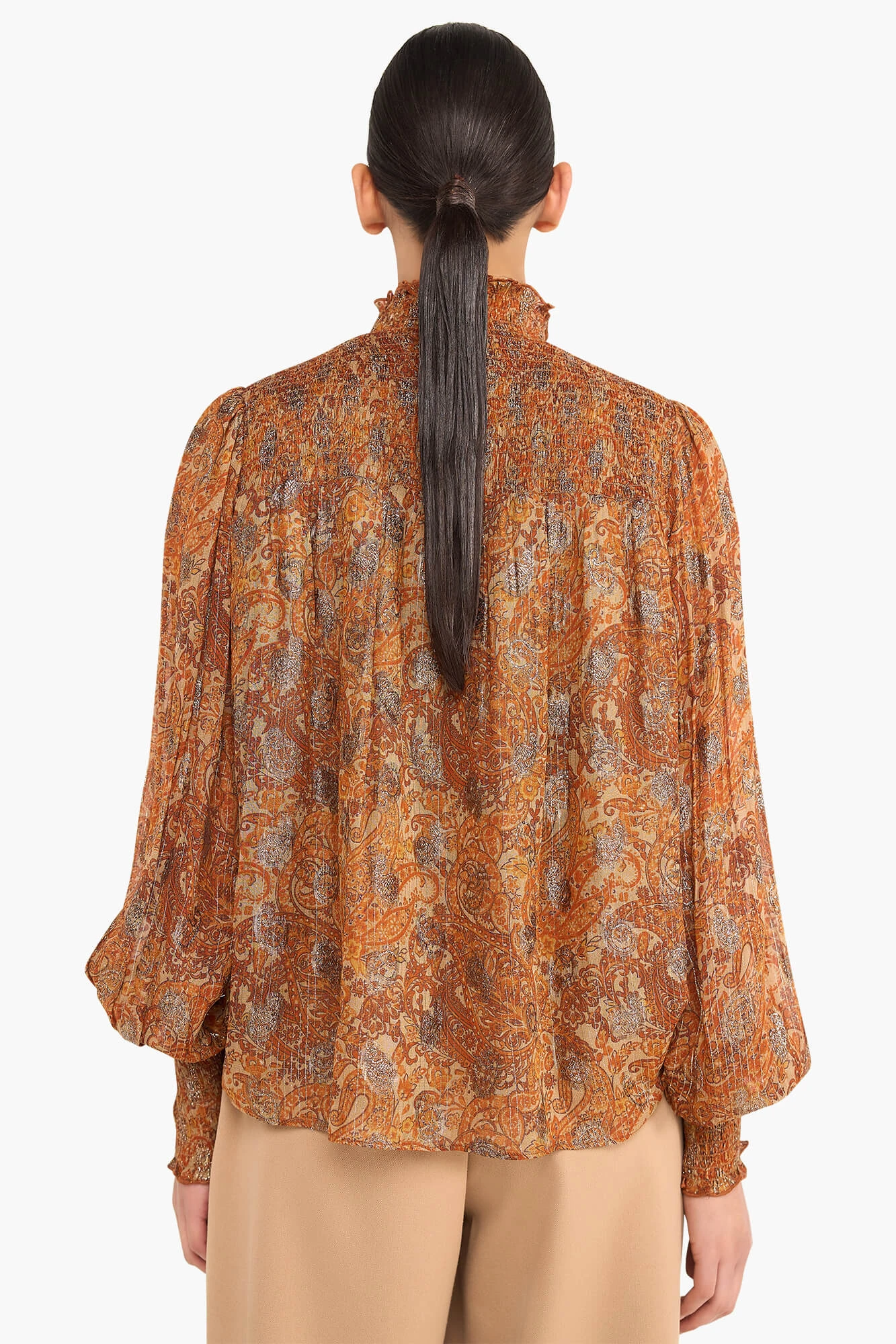 Blouse Dames Lurex Smog Hardy Paisley