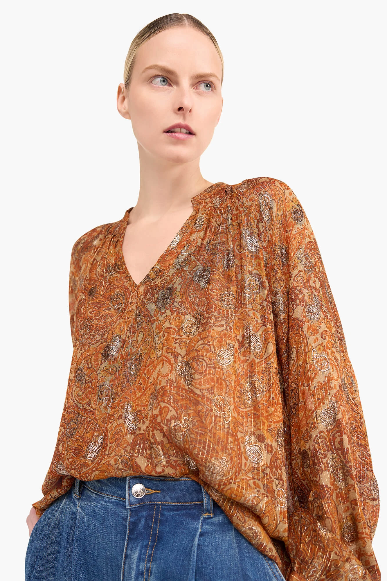 Blouse Dames Bruin Landon Paisley