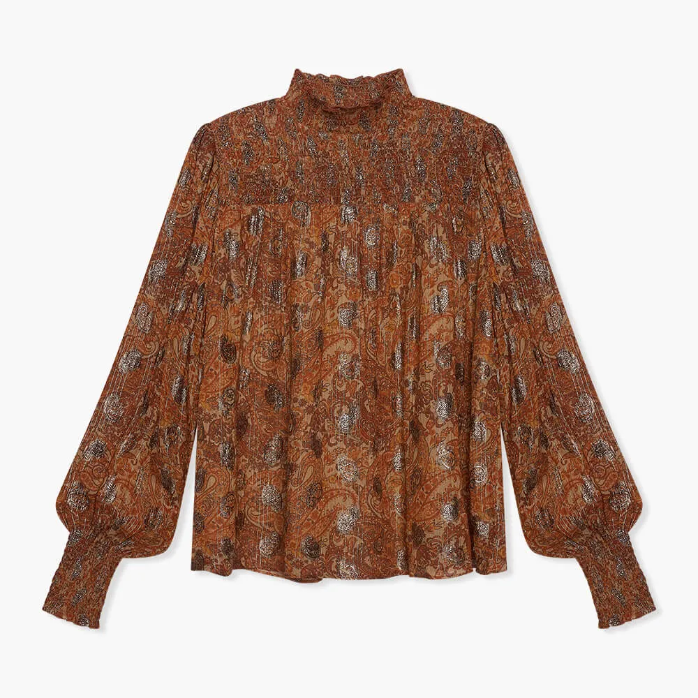 Blouse Dames Lurex Smog Hardy Paisley