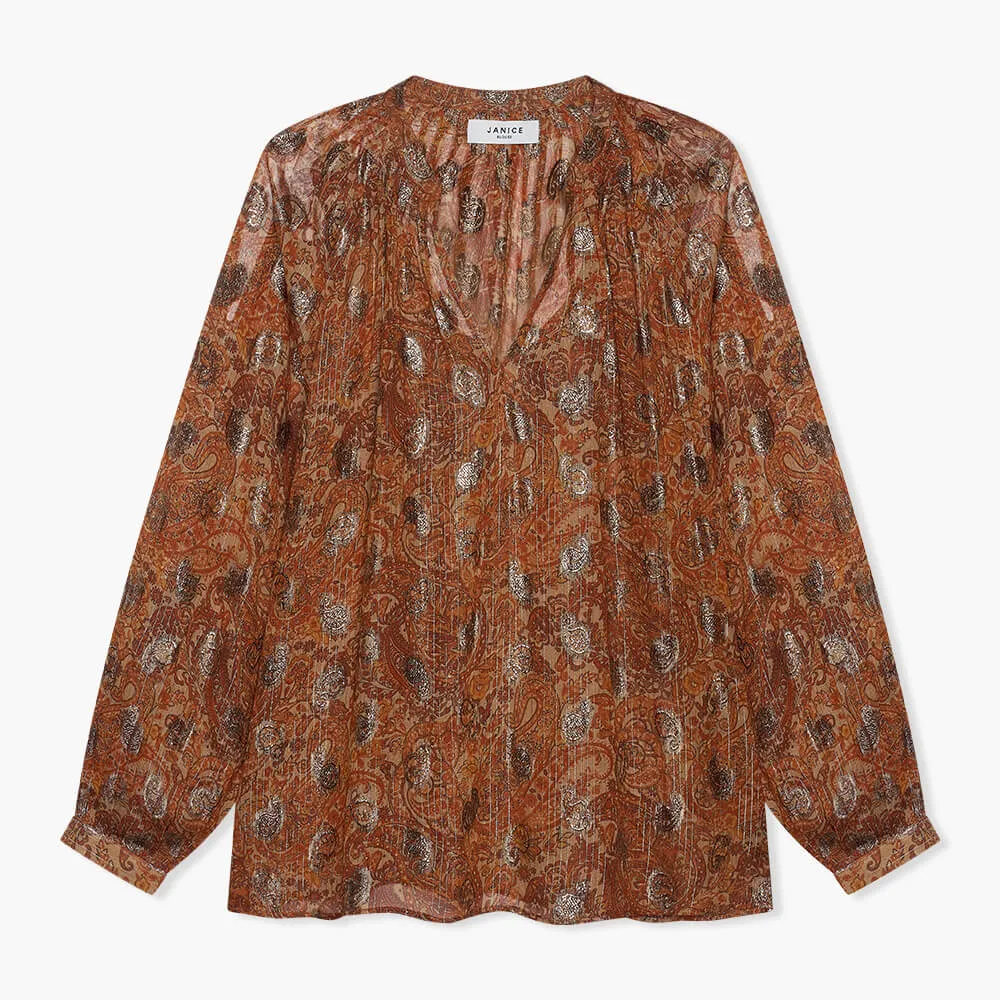 Blouse Dames Bruin Landon Paisley
