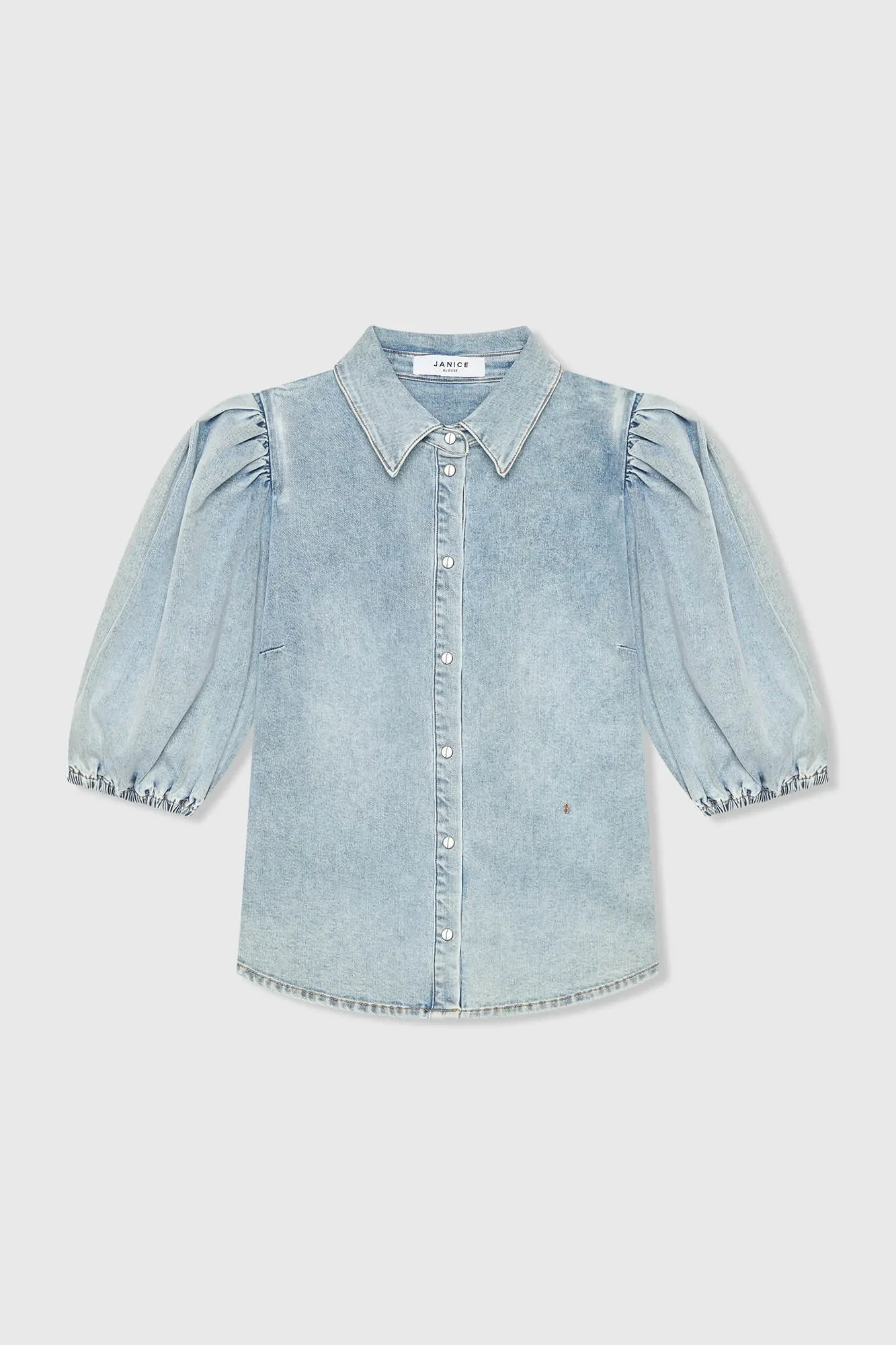Blouse Dames Denim Pofmouw Lars 565