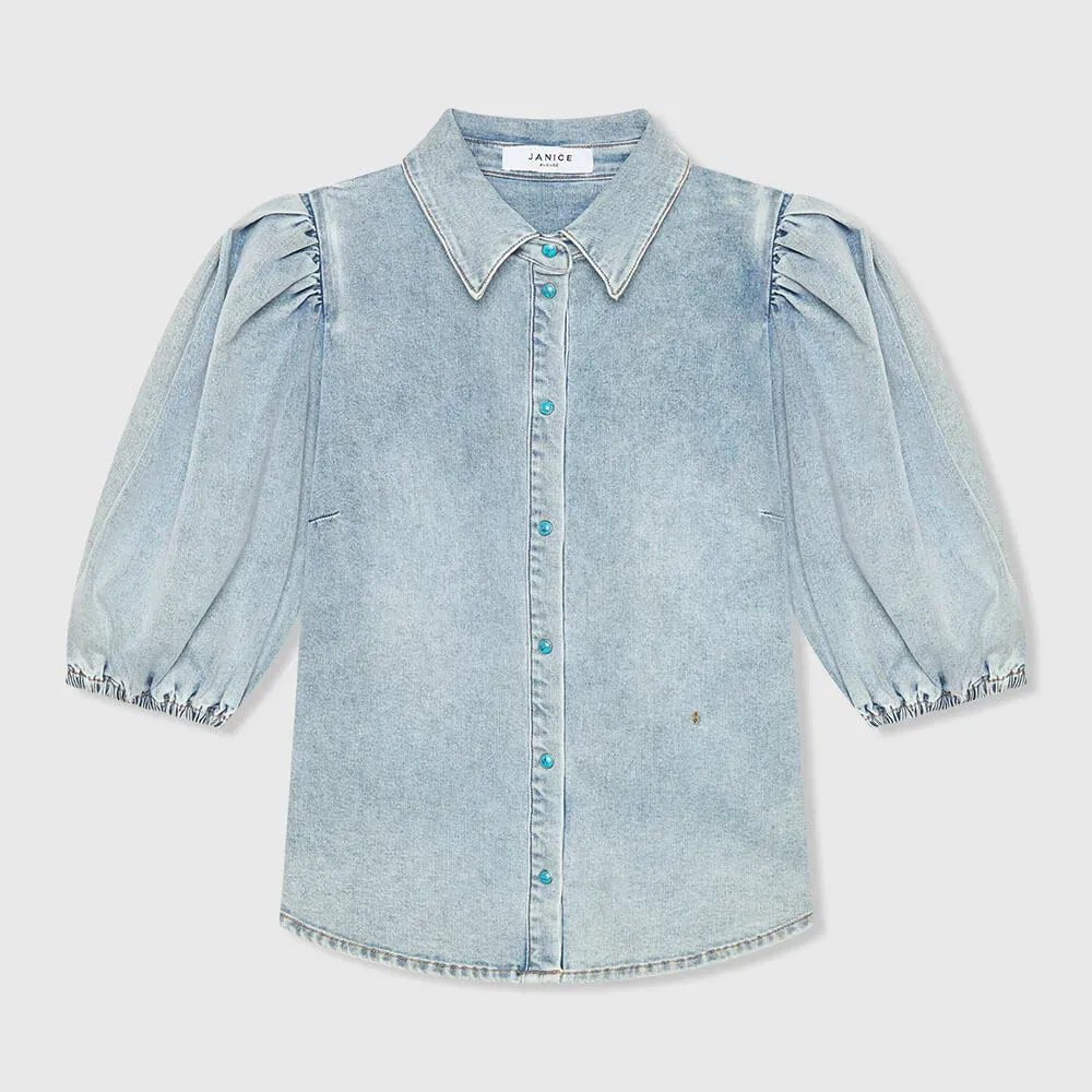 Blouse Dames Denim Pofmouw Lars 565