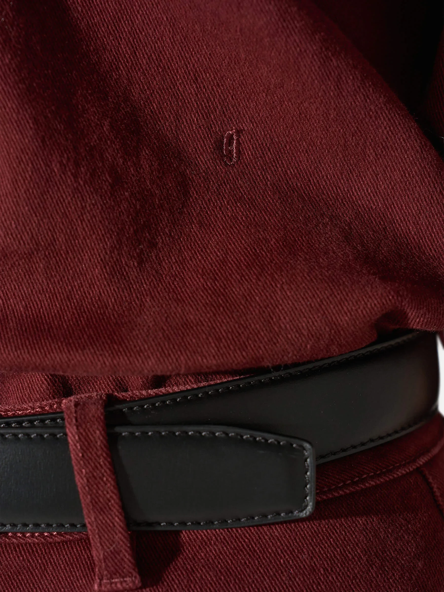 Blouse Dames Denim Pofmouw Lars Burgundy