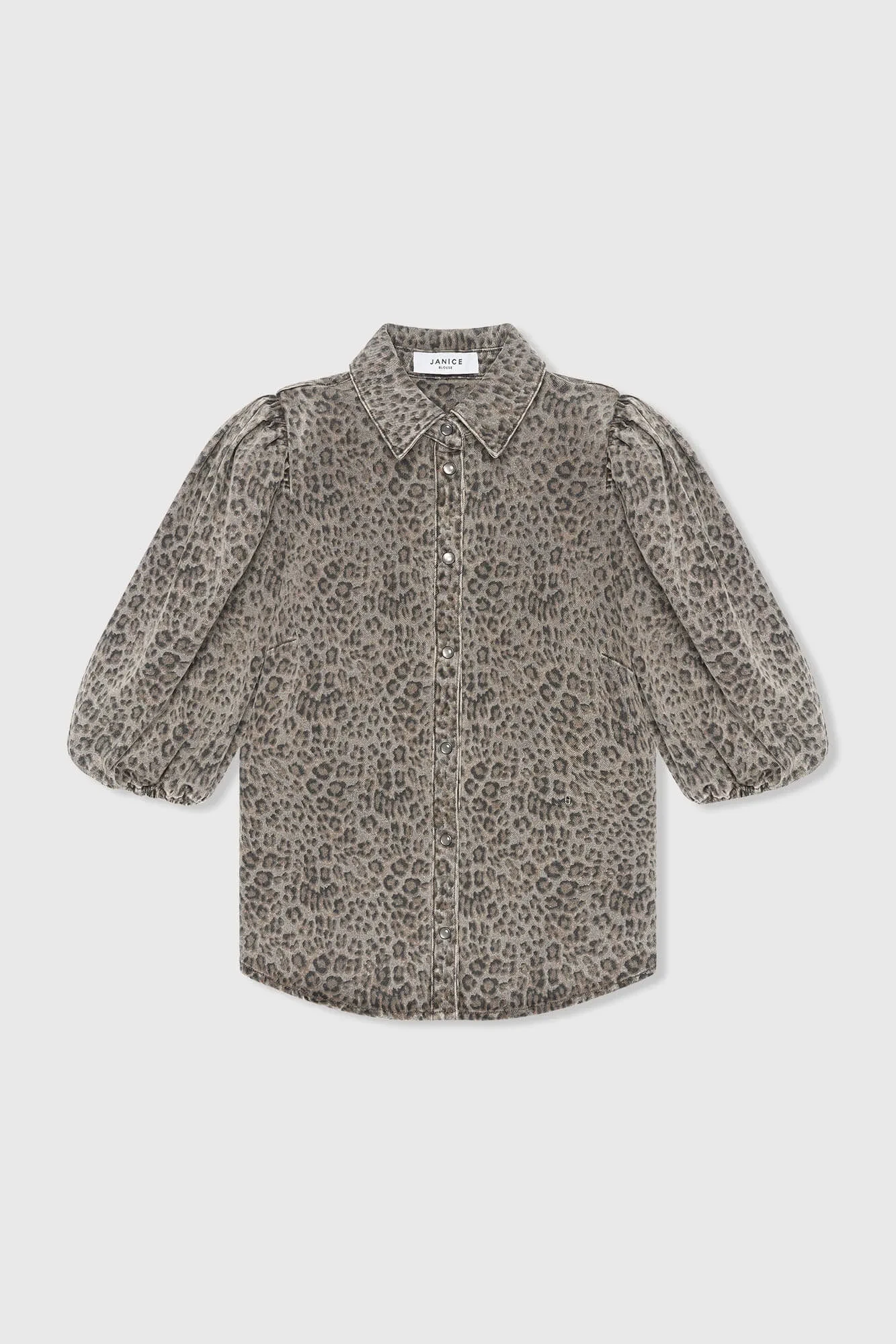 Blouse Dames Denim Pofmouw Lars Panterprint