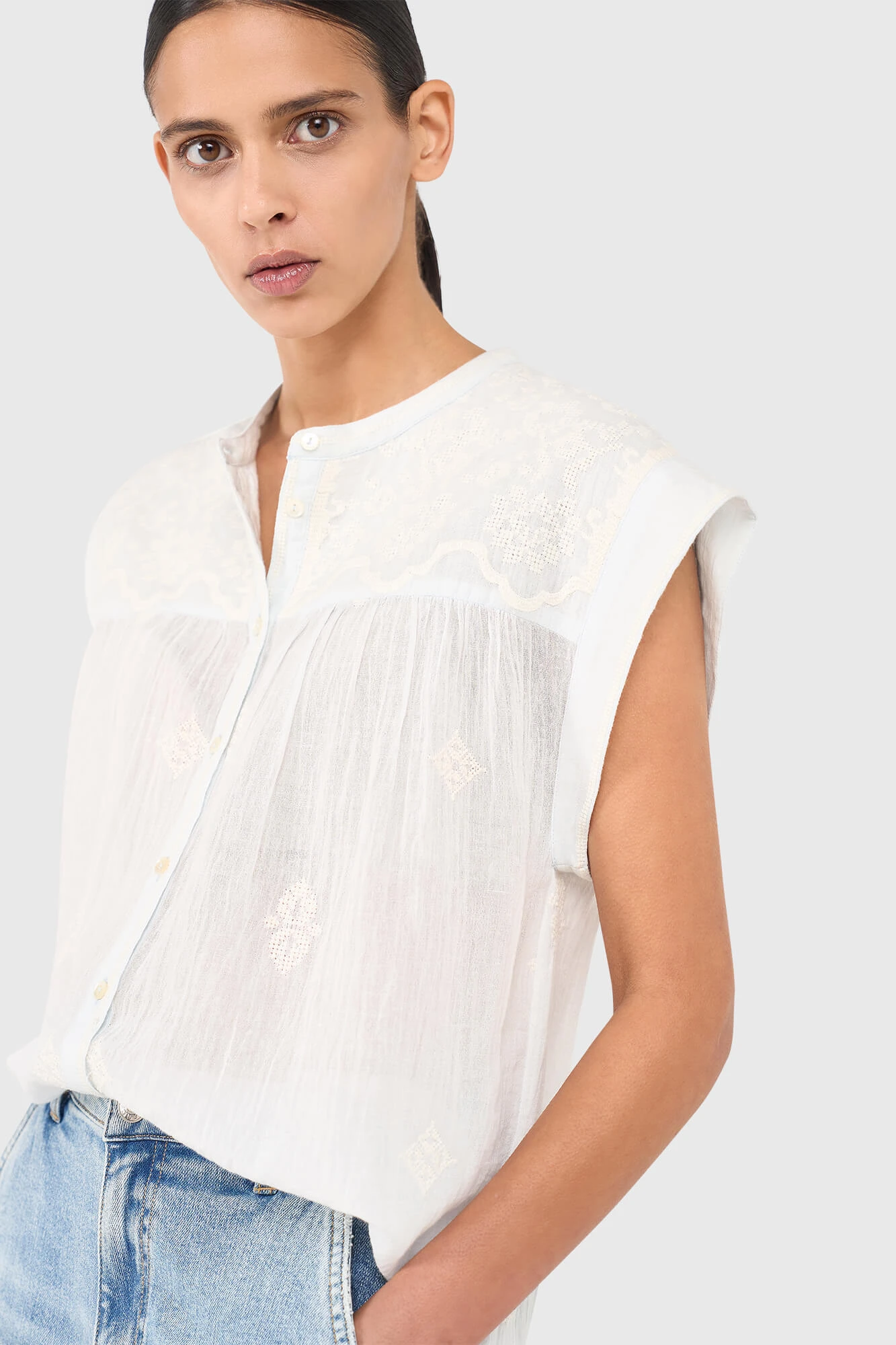 Jace Blouse Licht Blauw